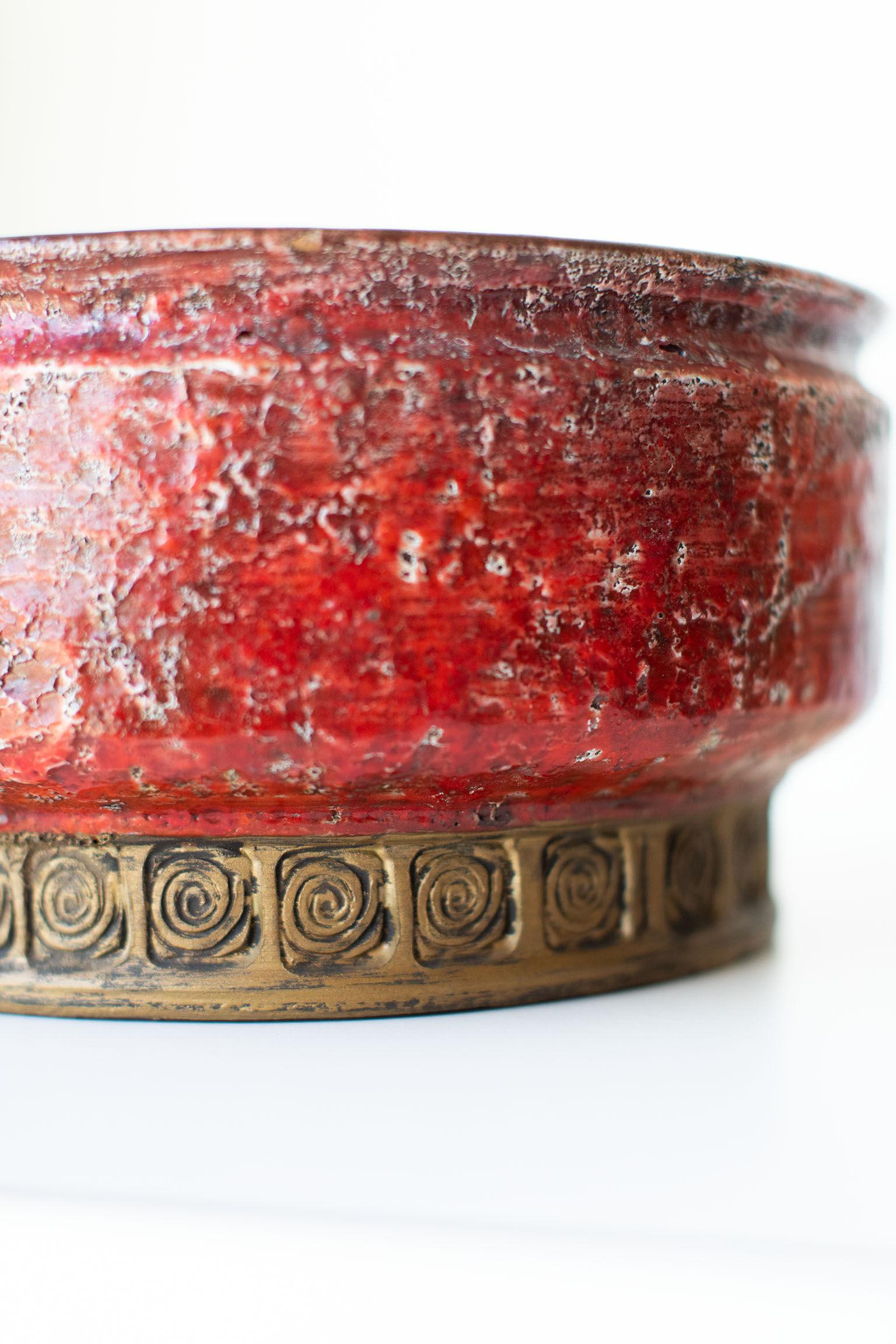 Italienische Keramik-Kerzenhalter aus der Jahrhundertmitte (Moderne der Mitte des Jahrhunderts) im Angebot
