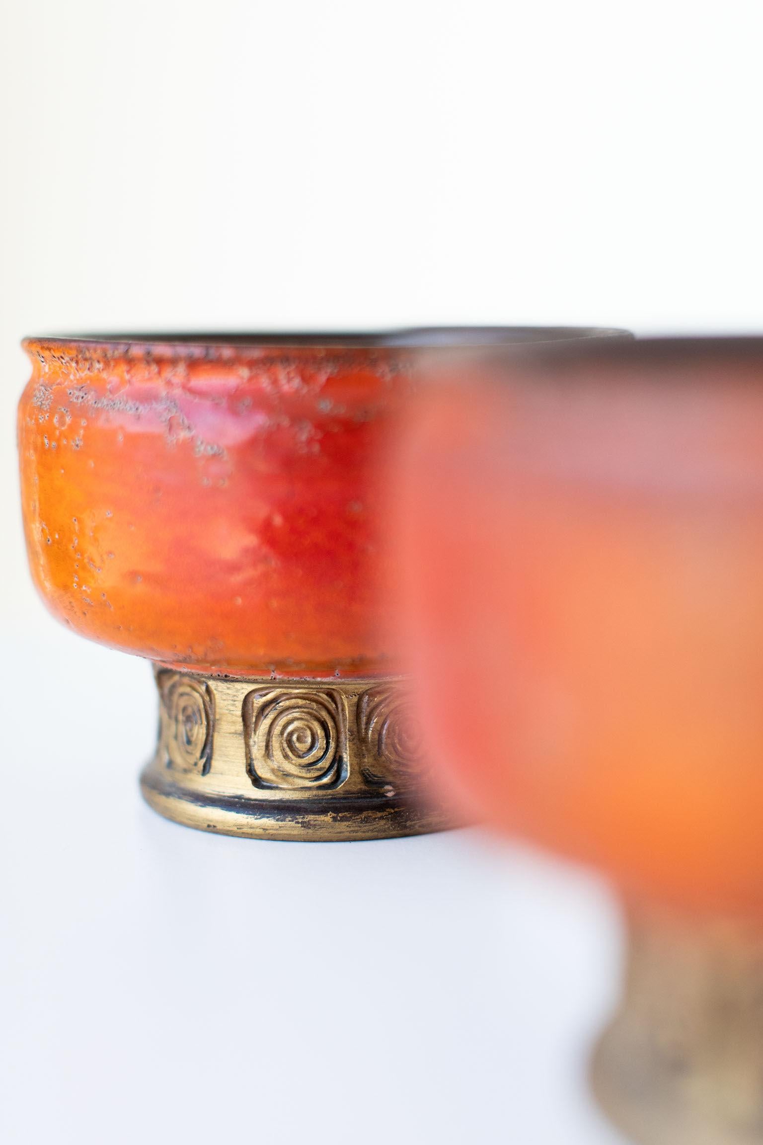 Milieu du XXe siècle Bougeoirs en poterie italienne du milieu du siècle en vente