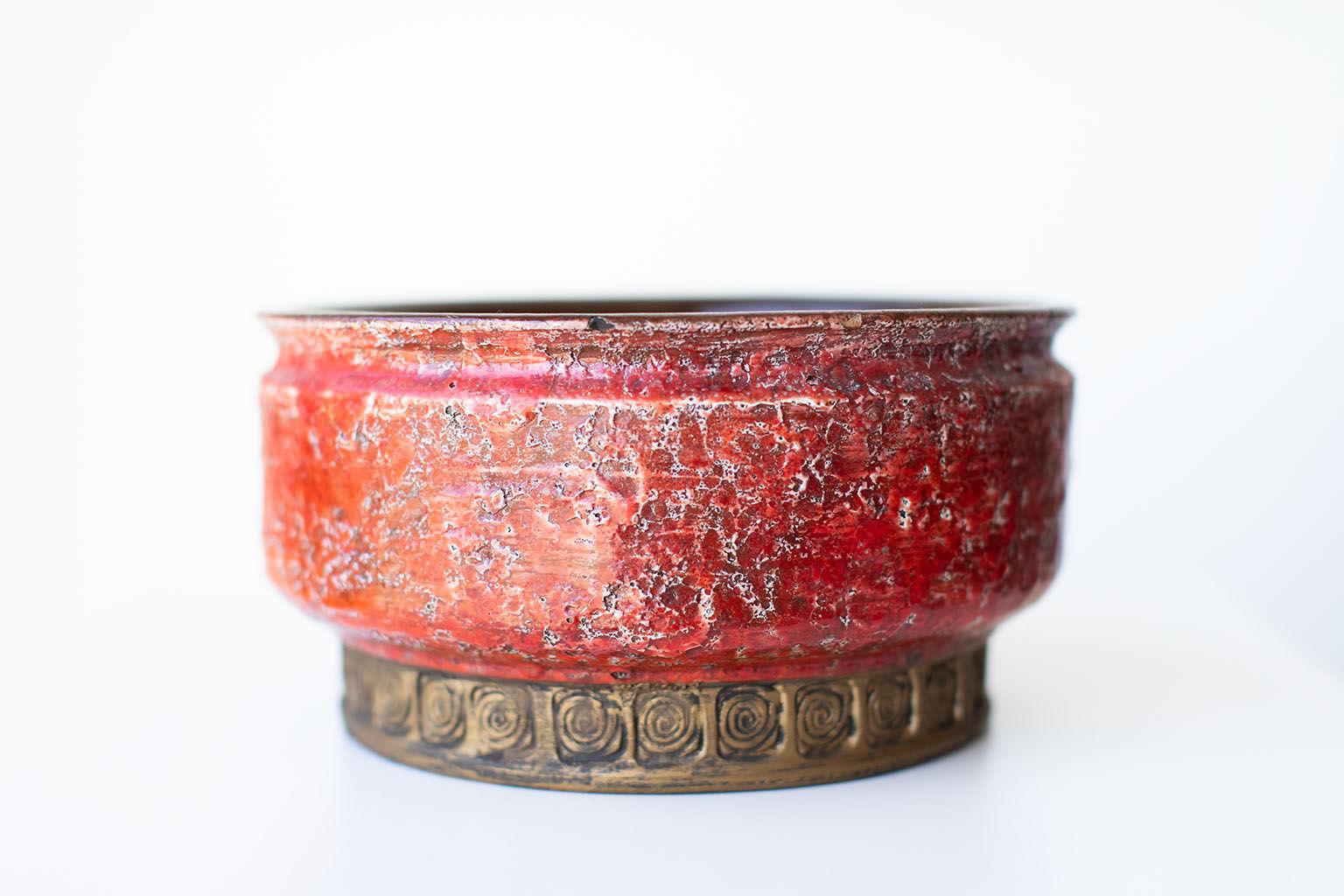 Poteries Bougeoirs en poterie italienne du milieu du siècle en vente