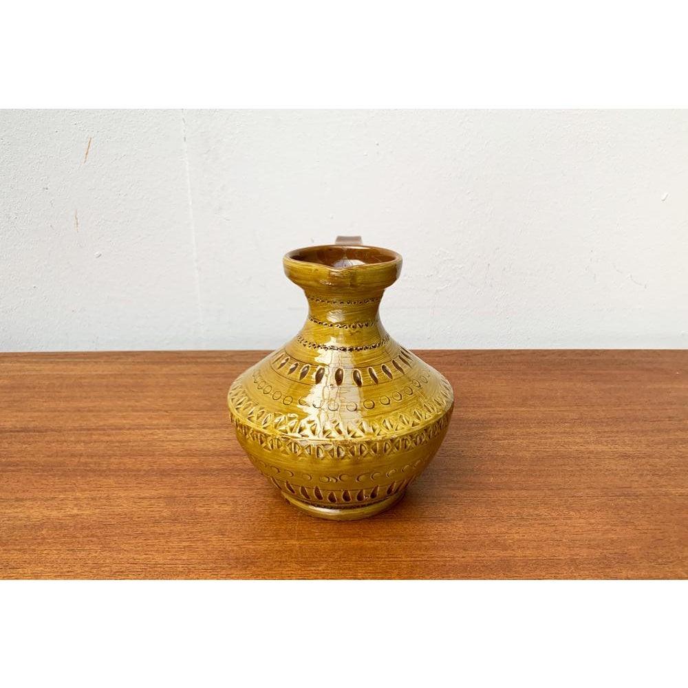 Mid-Century moderno Vaso a caraffa in ceramica italiana di metà secolo di Aldo Londi per Bitossi, anni '60 in vendita