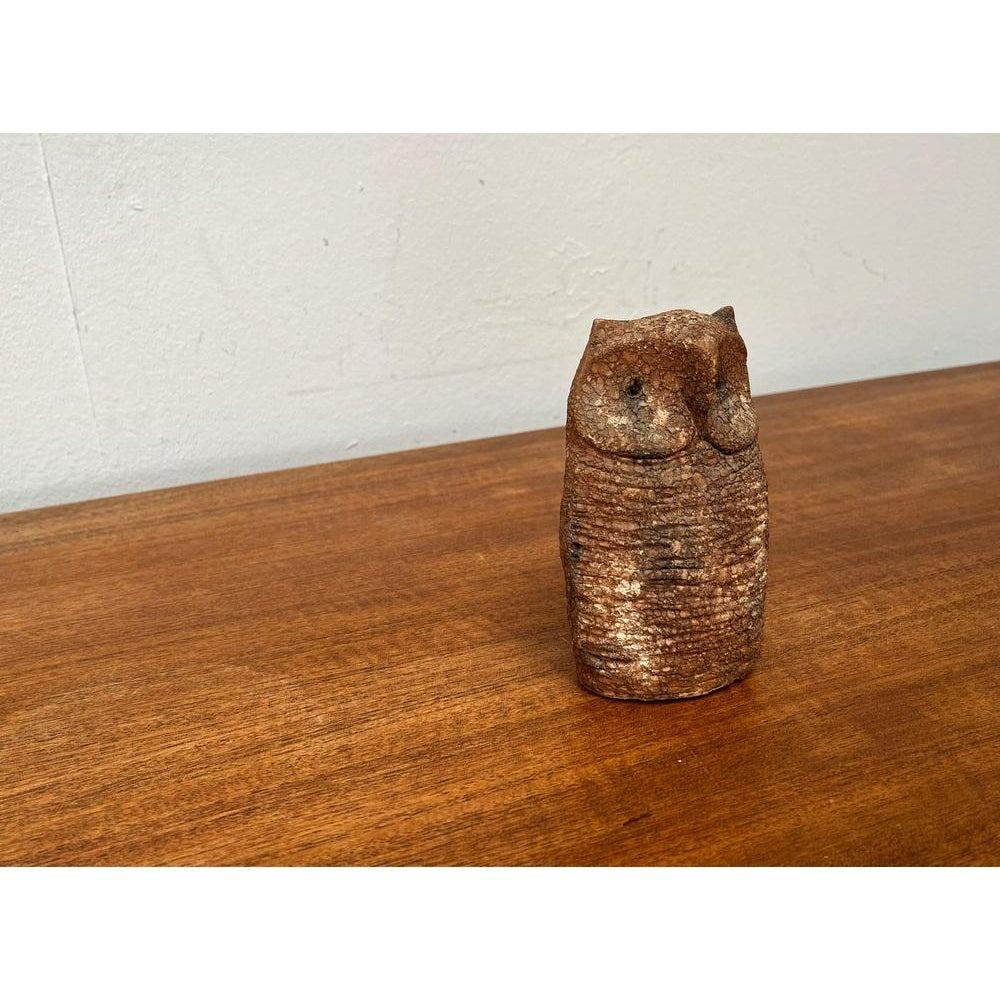 Mid-Century Modern Sculpture de hibou en poterie italienne du milieu du siècle dernier par Aldo Londi pour Bitossi, années 1960 en vente