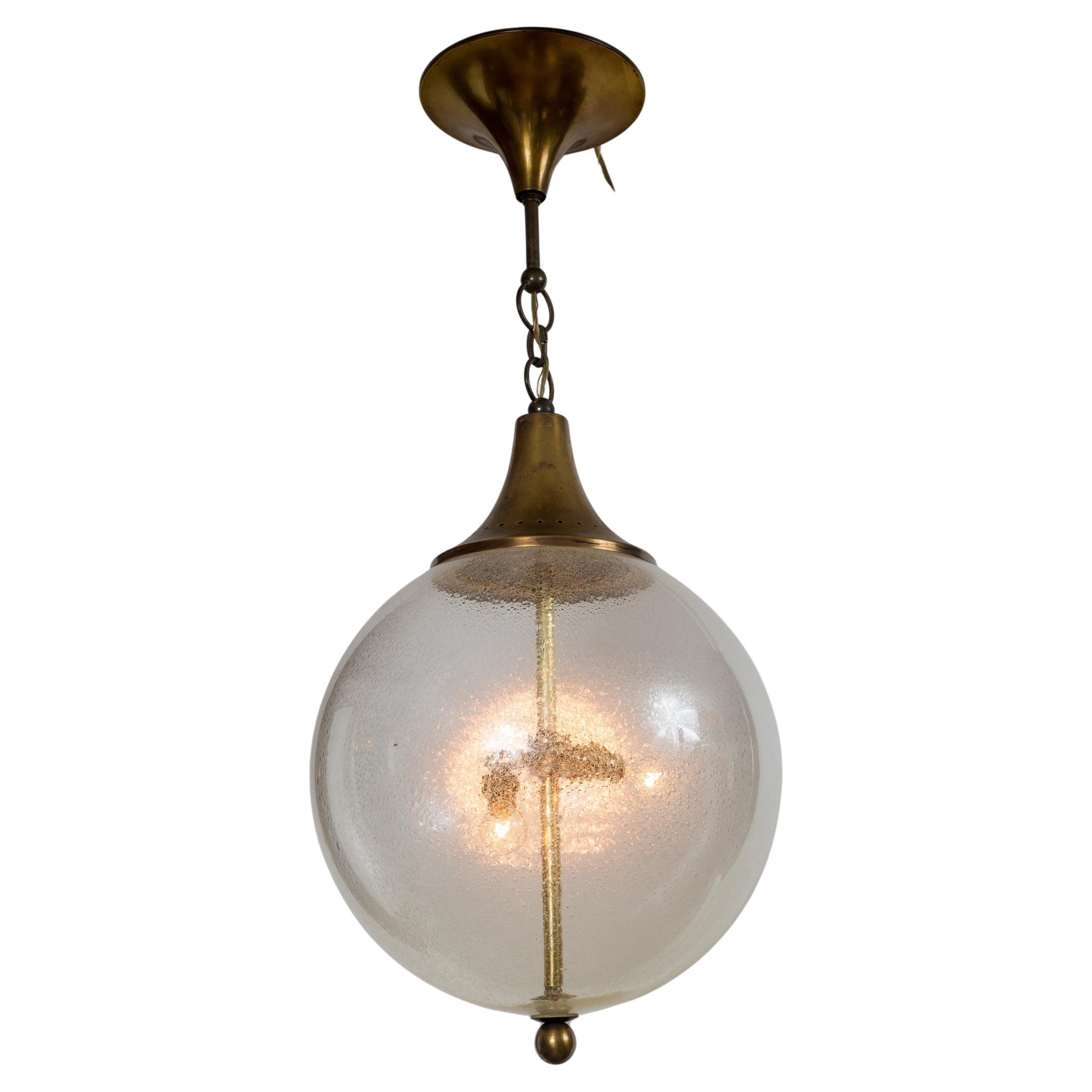 Mid Century Italian Pulegoso Globe-Shaped Ceiling Light