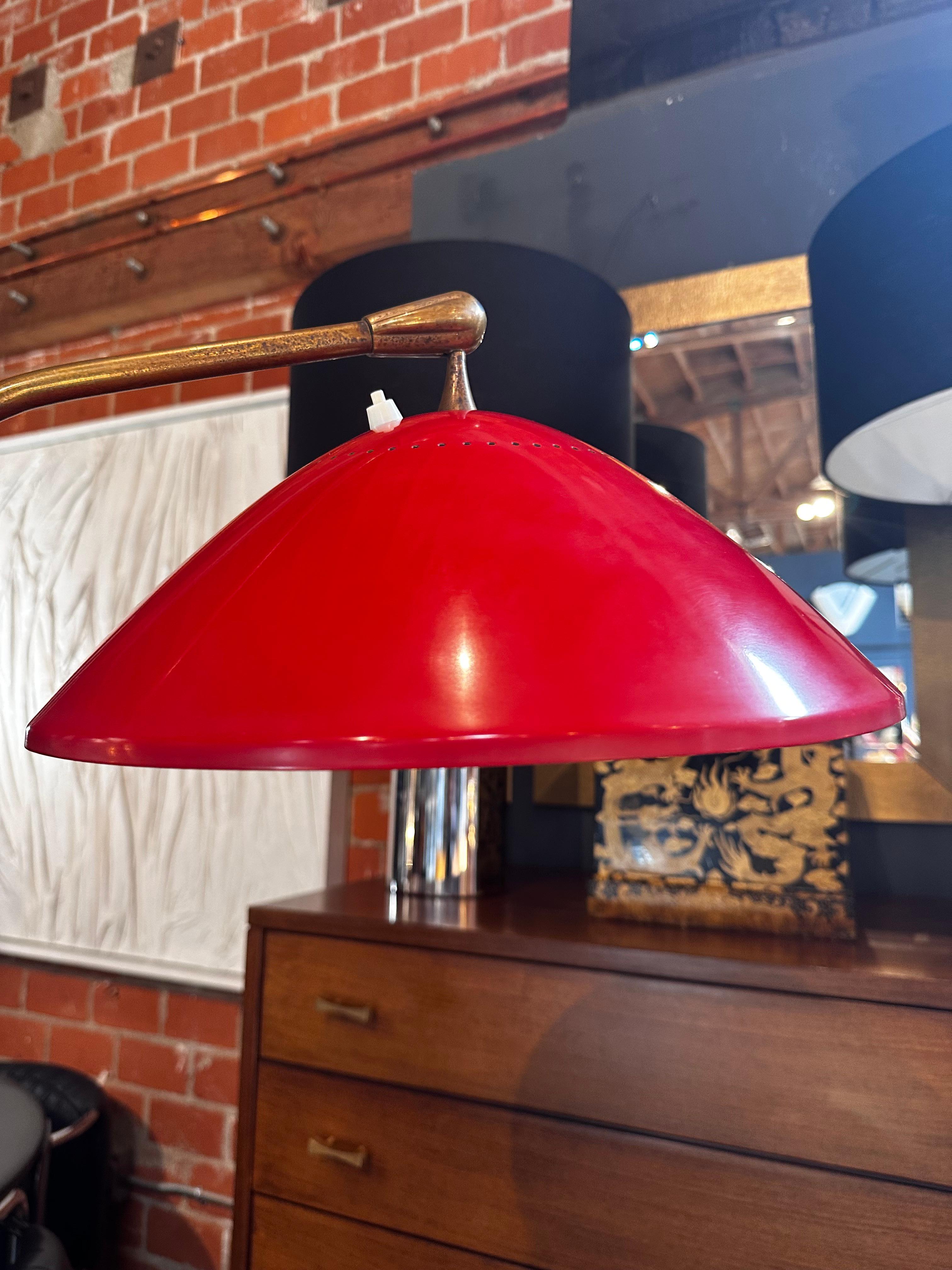 Mid Century Italian Rare Floor Lamp By Stilnovo 1950s In Good Condition For Sale In Los Angeles, CA