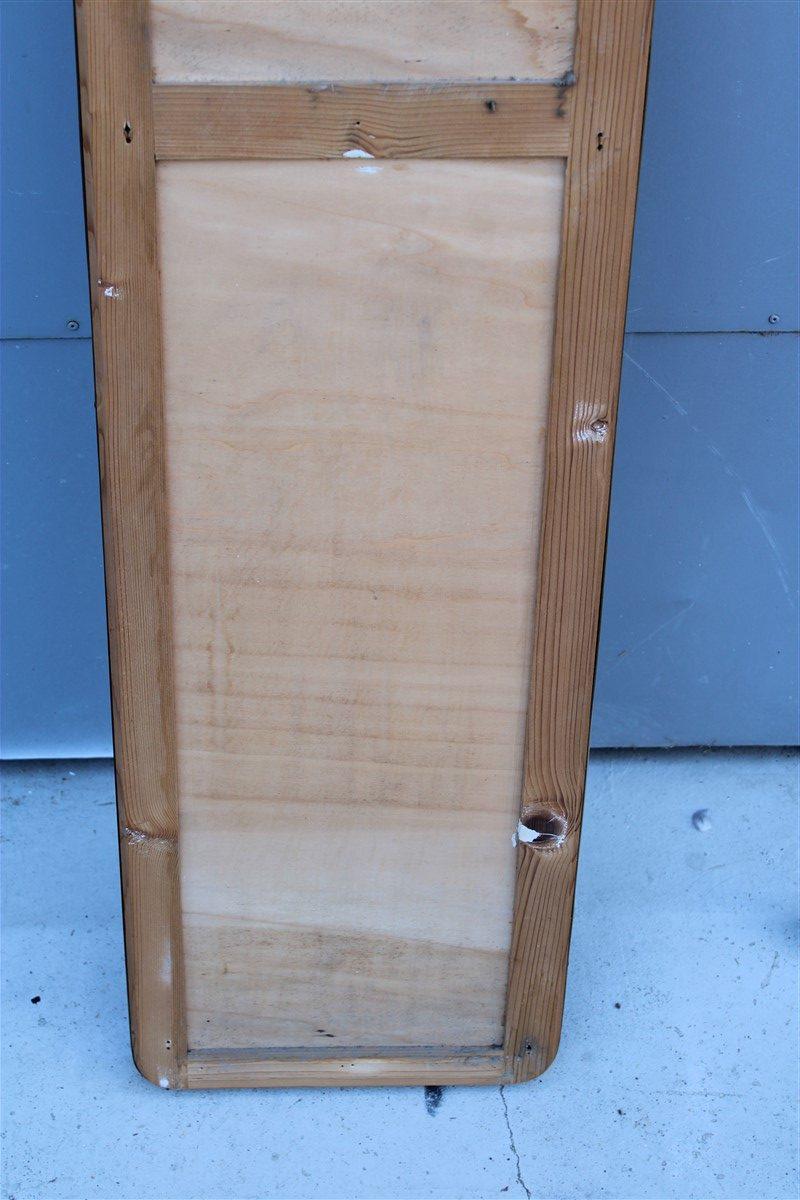 Mid-Century Modern Miroir rectangulaire minimaliste italien du milieu du siècle, en laiton, style Gio Ponti en vente