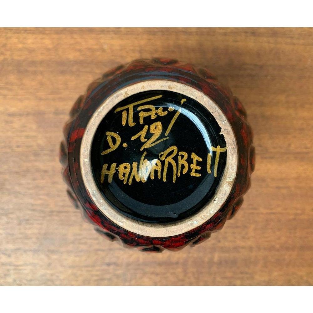 Vaso in ceramica rossa italiano di metà secolo di Bitossi in vendita 5