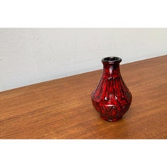 Mid-Century Italian Red Ceramic Vase from Bitossi