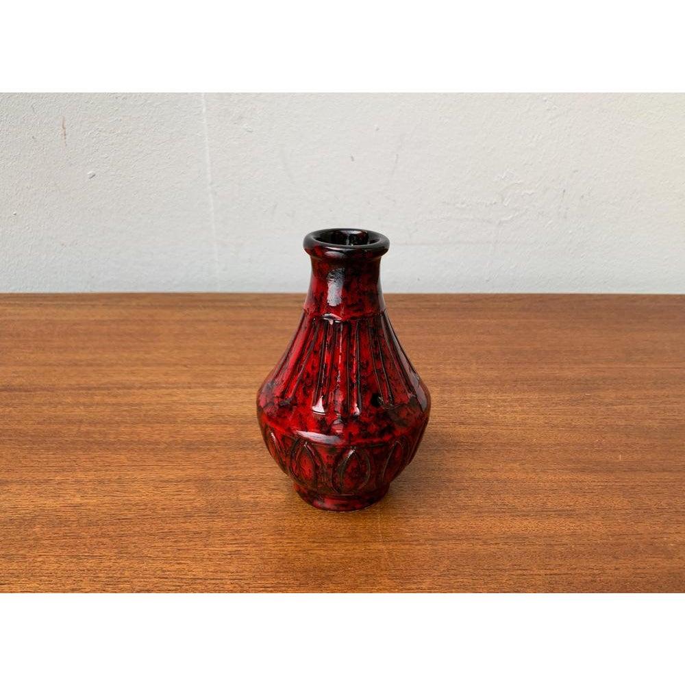 Vaso in ceramica rossa italiano di metà secolo di Bitossi In condizioni ottime in vendita a Hamburg, DE