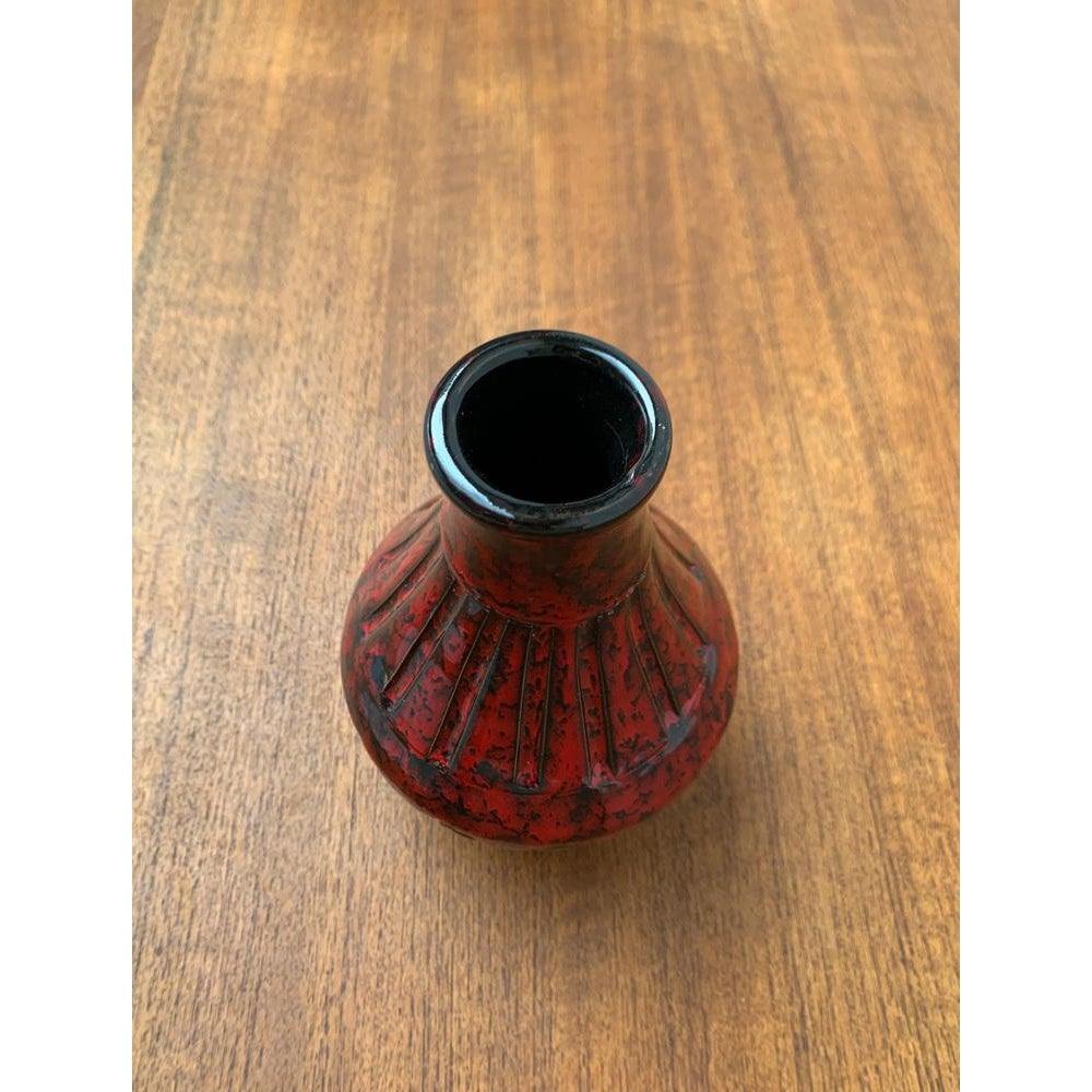 XX secolo Vaso in ceramica rossa italiano di metà secolo di Bitossi in vendita