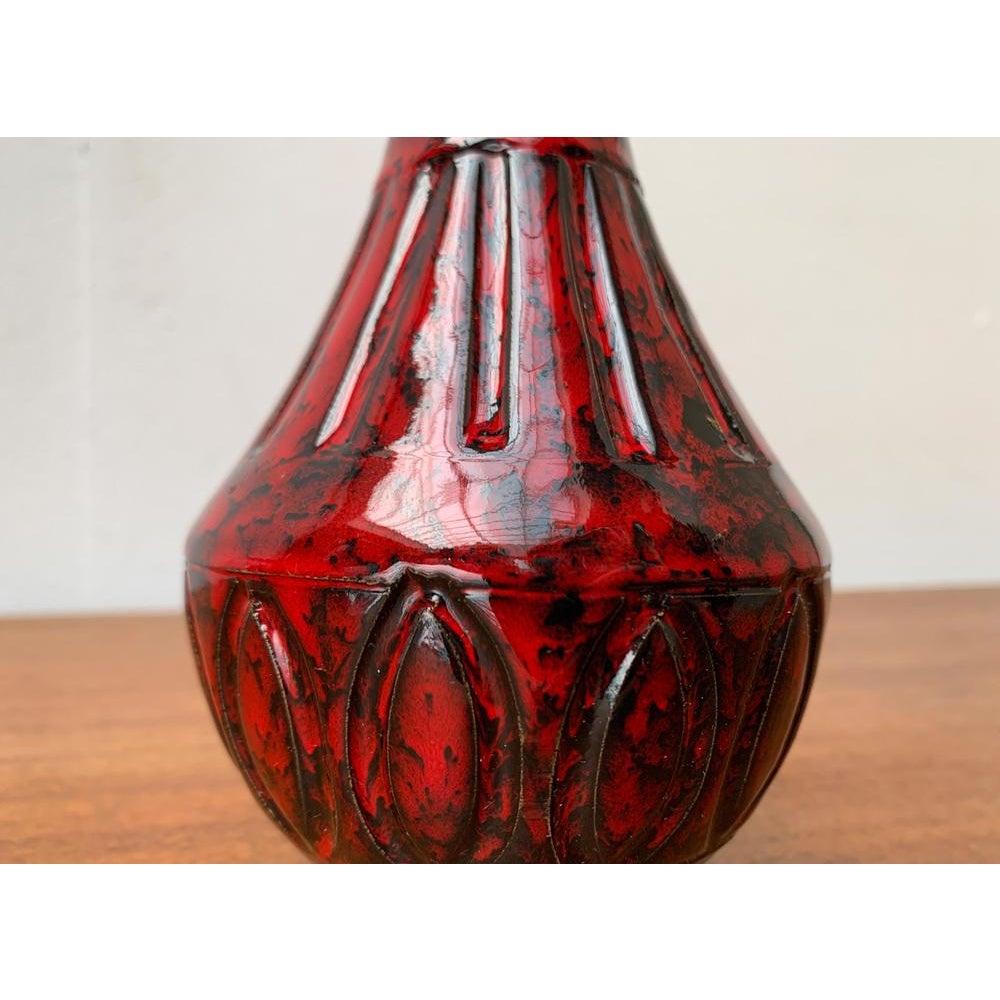 Ceramica Vaso in ceramica rossa italiano di metà secolo di Bitossi in vendita