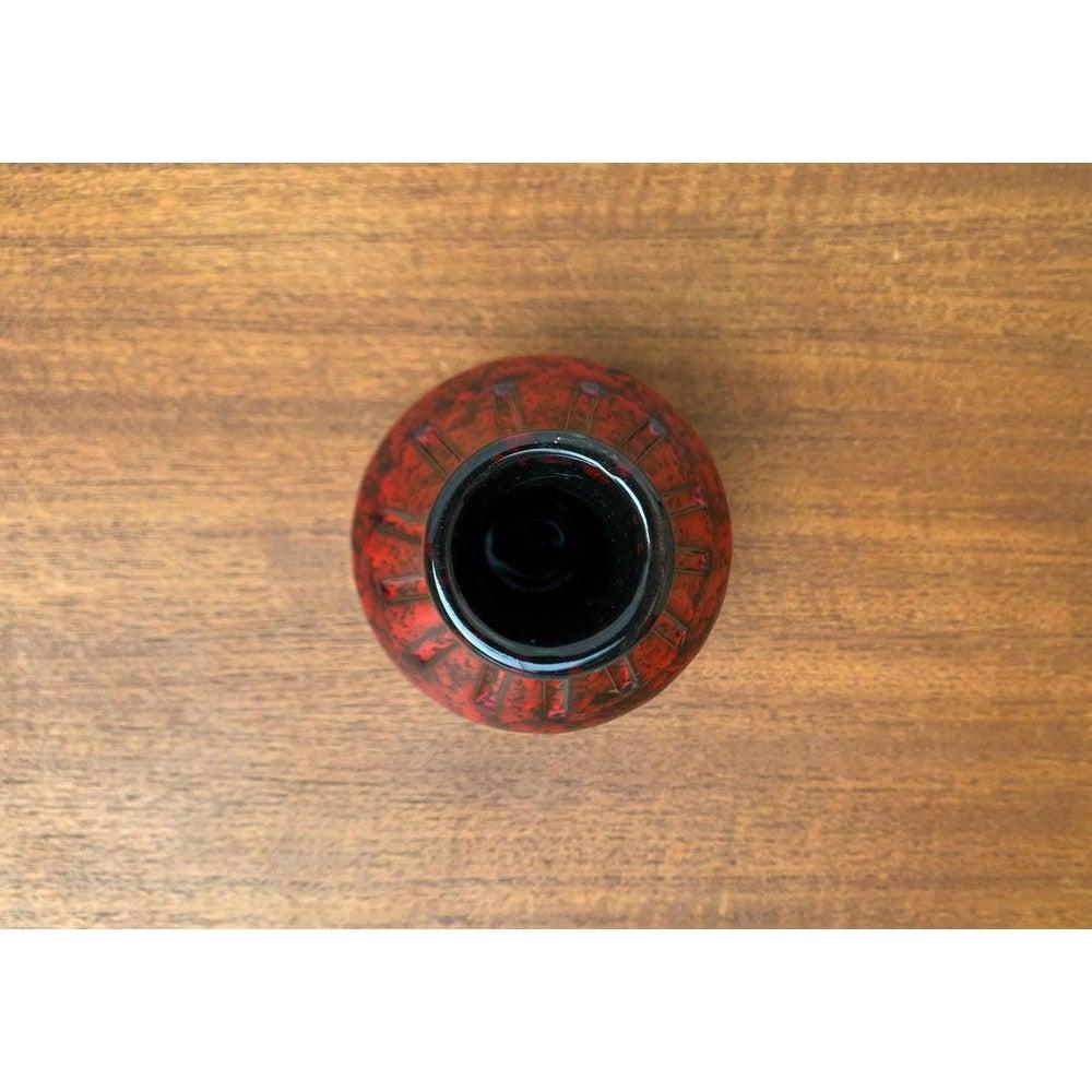 Vaso in ceramica rossa italiano di metà secolo di Bitossi in vendita 2