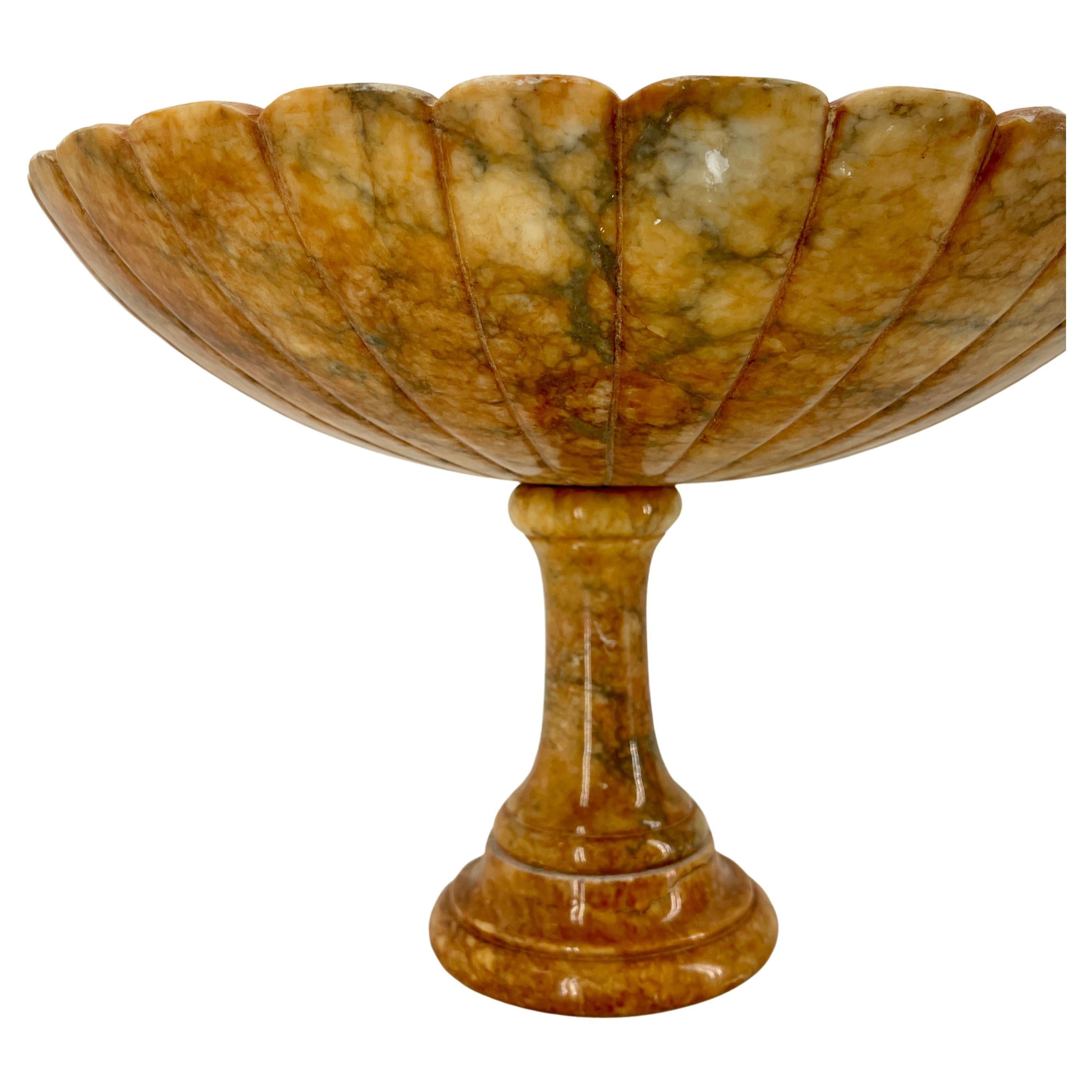 Mid-Century Italian Red Marble Centerpiece Fruit Bowl Stand For Sale 2