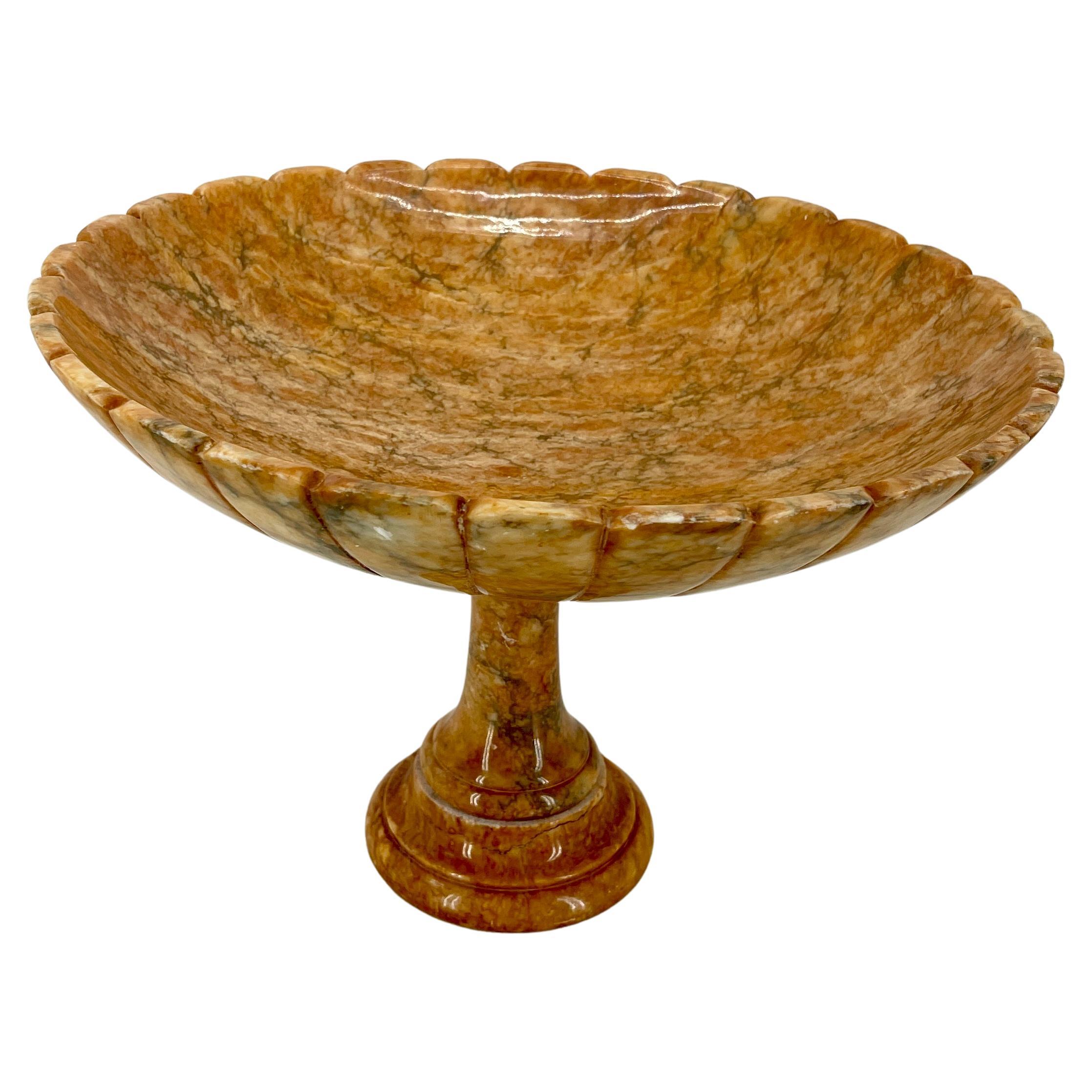 Mid-Century Italian Red Marble Centerpiece Fruit Bowl Stand For Sale 5