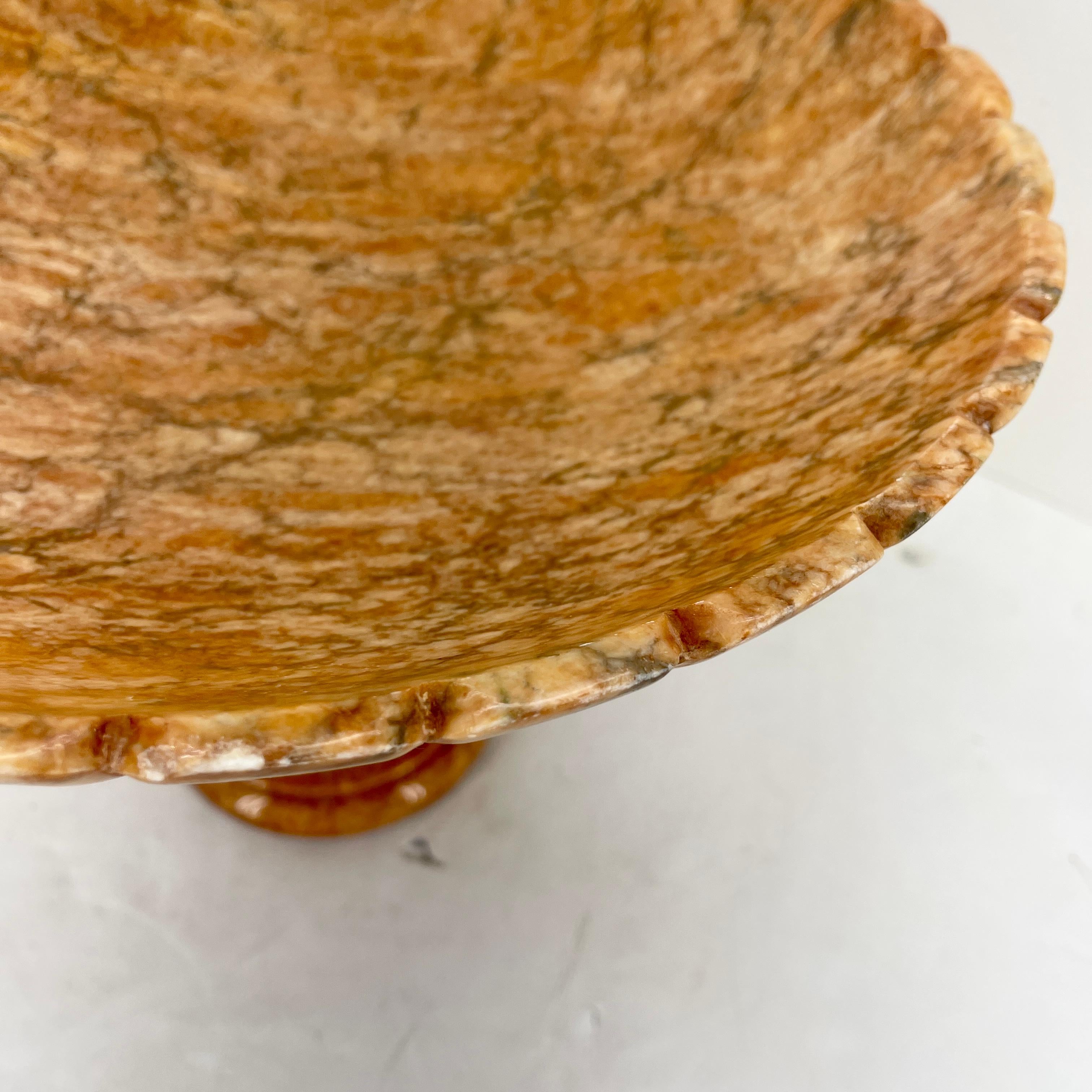 Mid-Century Italian Red Marble Centerpiece Fruit Bowl Stand For Sale 6