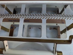 Mid Century Italian Regency Portable Metal Bar Caddy with accessories