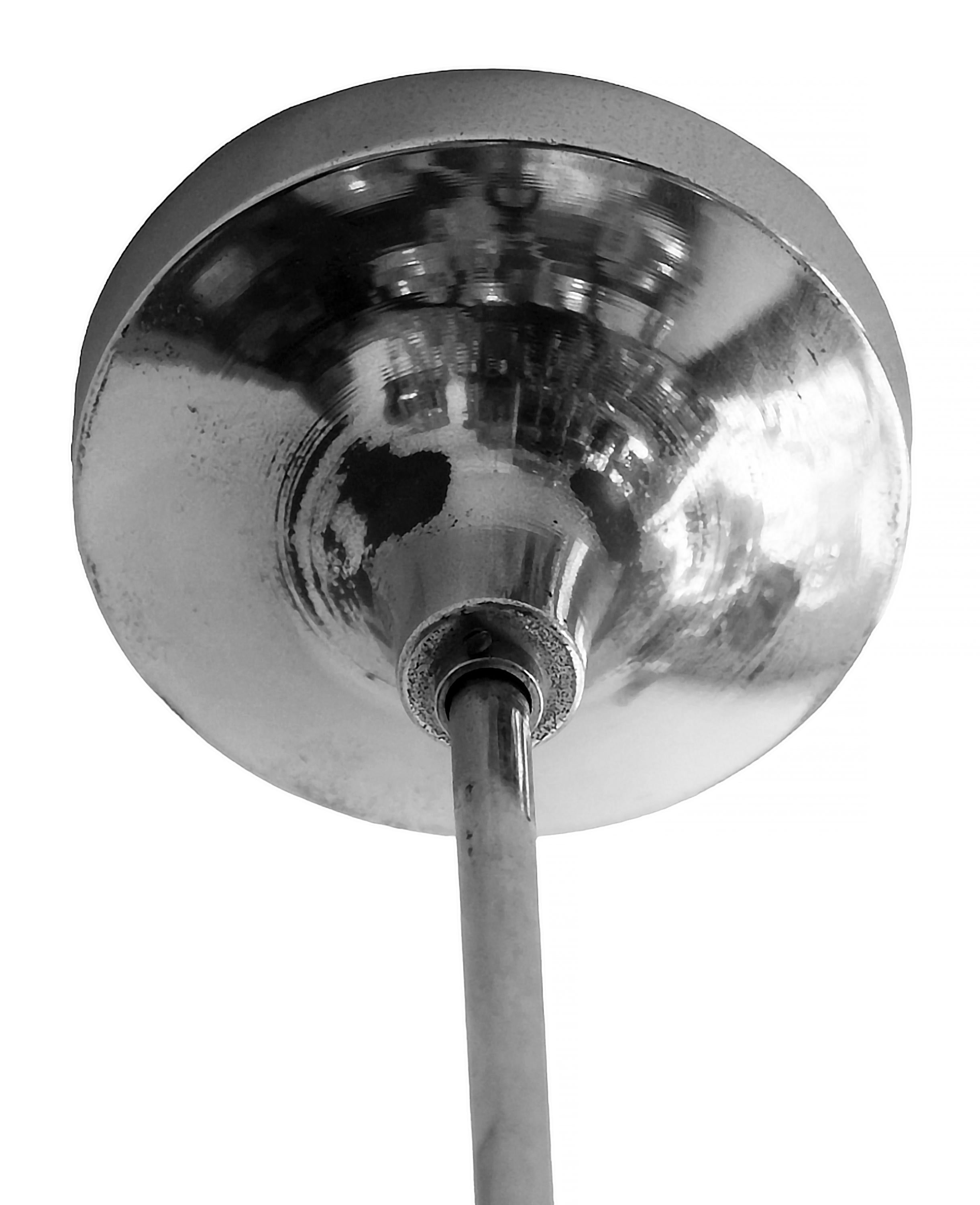 20th Century Mid-Century Italian Reggiani Trumpet Chrome Chandelier, circa 1970 For Sale