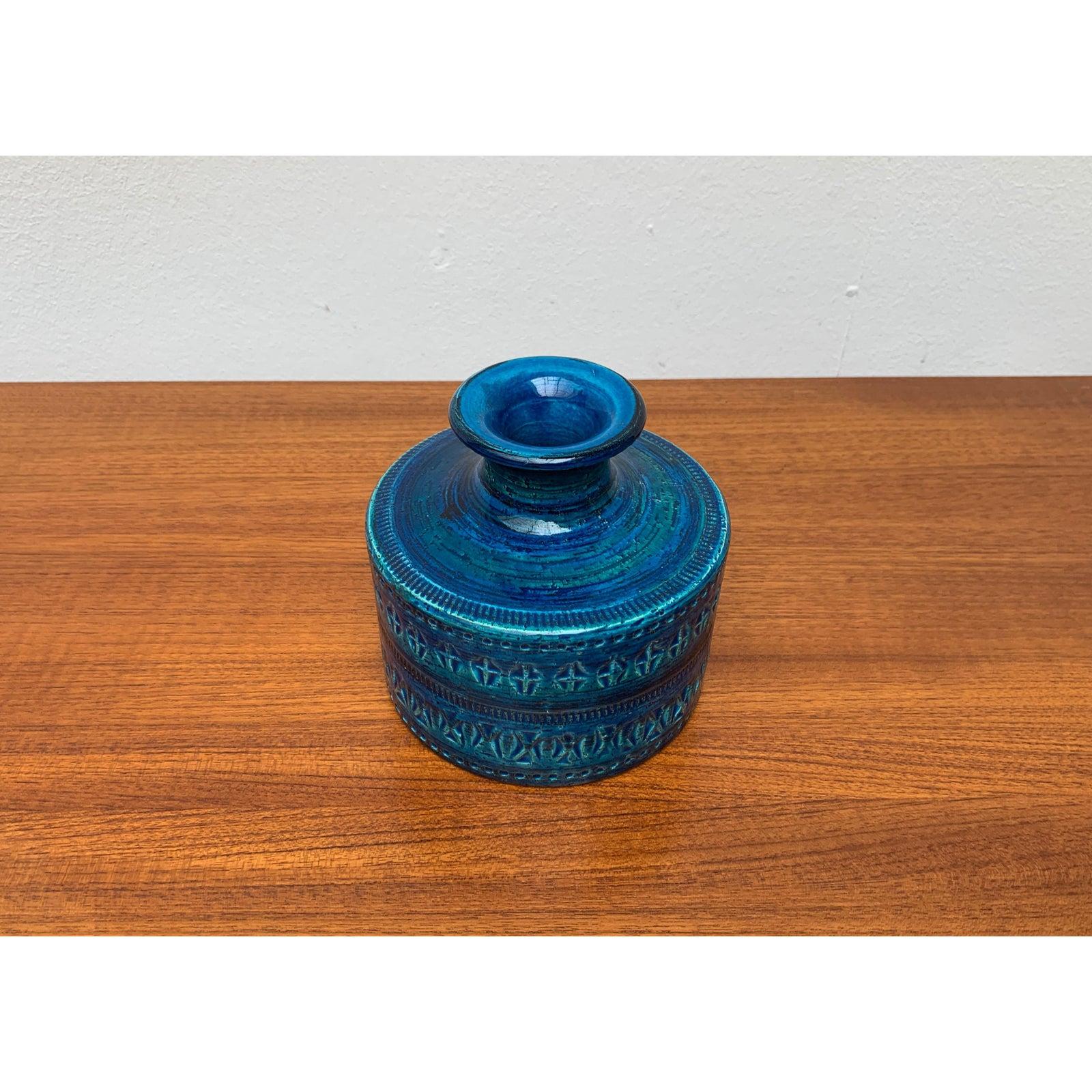 Vaso in ceramica Rimini Blu della metà del secolo scorso di Aldo Londi per Bitossi, anni '60 in vendita 4
