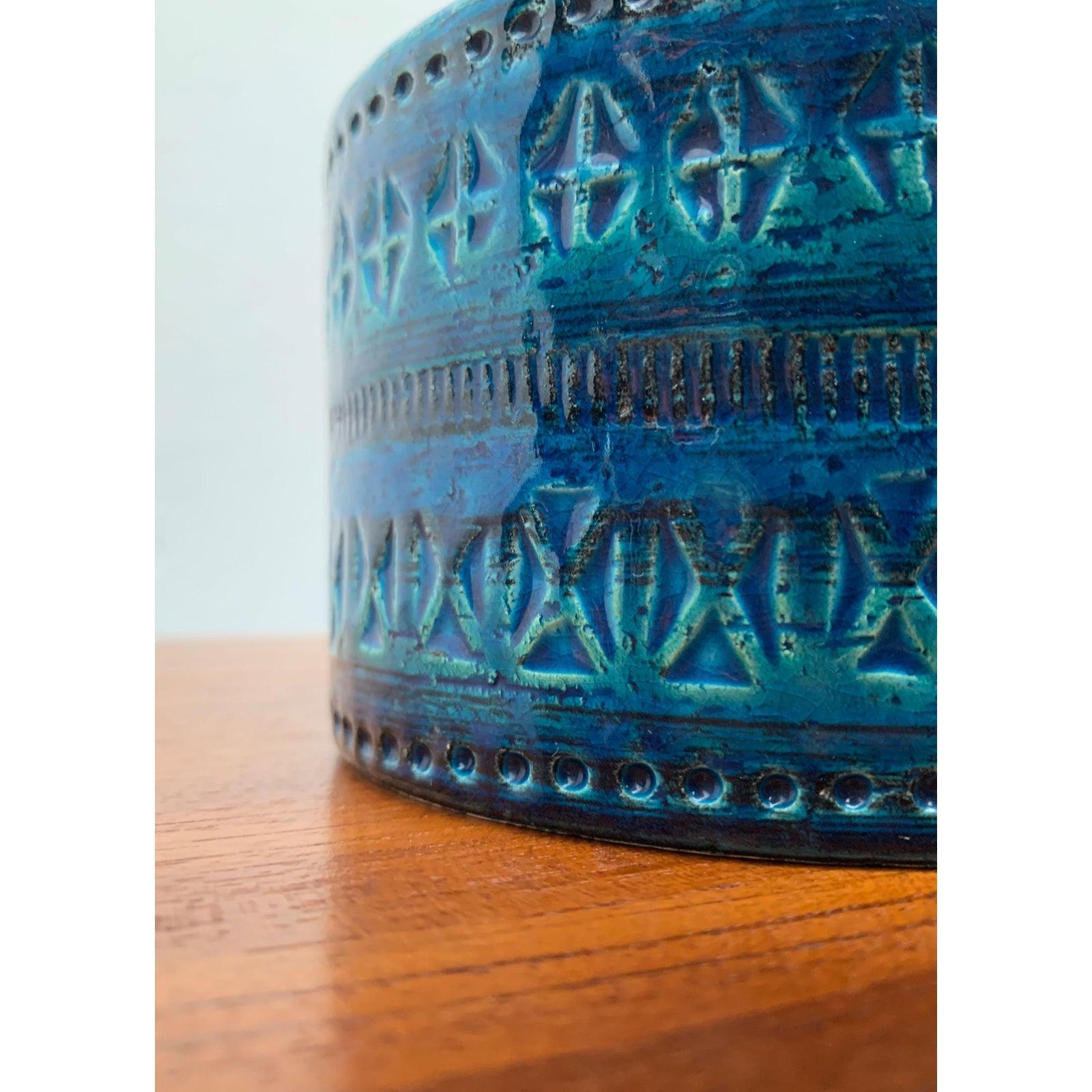 Vaso in ceramica Rimini Blu della metà del secolo scorso di Aldo Londi per Bitossi, anni '60 In condizioni ottime in vendita a Hamburg, DE