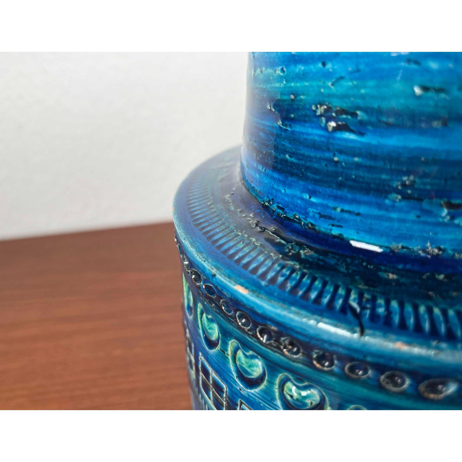 Mid-Century moderno Vaso in studio Pottery Rimini Blu Studio, 1960, di Aldo Londi in vendita