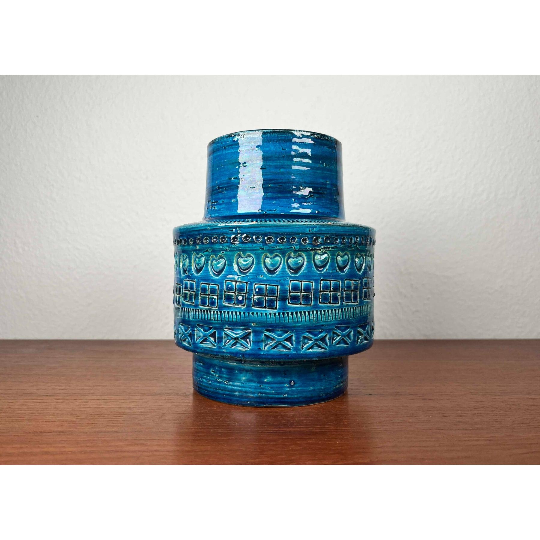 XX secolo Vaso in studio Pottery Rimini Blu Studio, 1960, di Aldo Londi in vendita