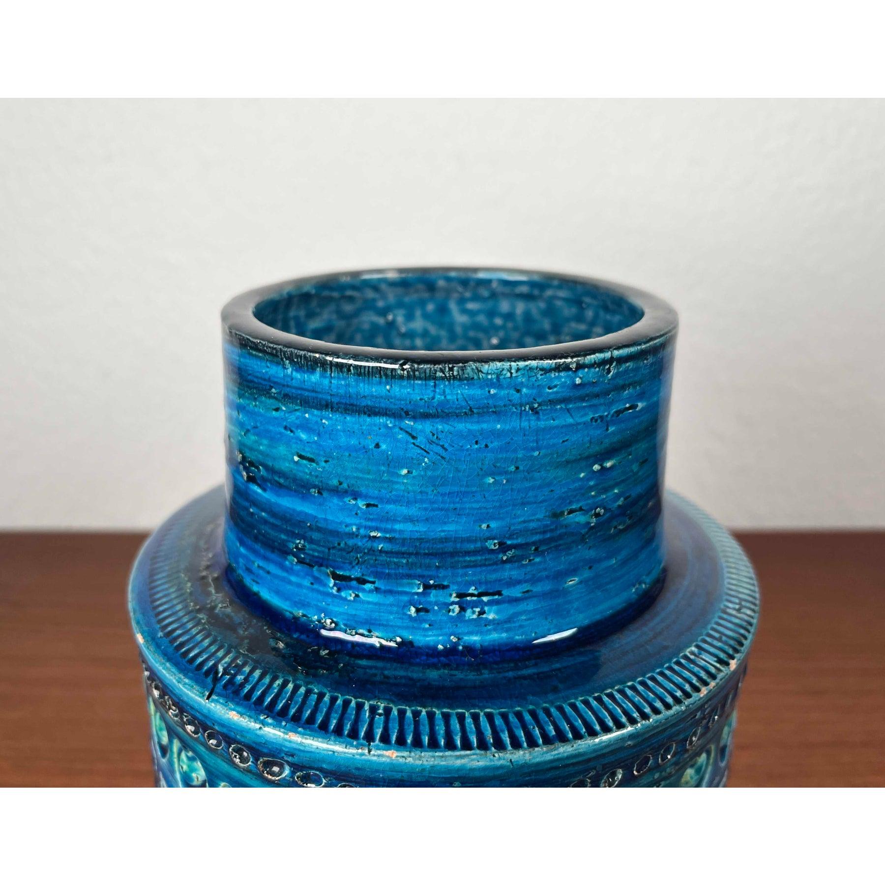 Ceramica Vaso in studio Pottery Rimini Blu Studio, 1960, di Aldo Londi in vendita