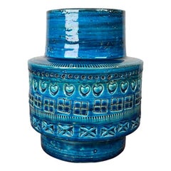 Vaso in studio Pottery Rimini Blu Studio, 1960, di Aldo Londi