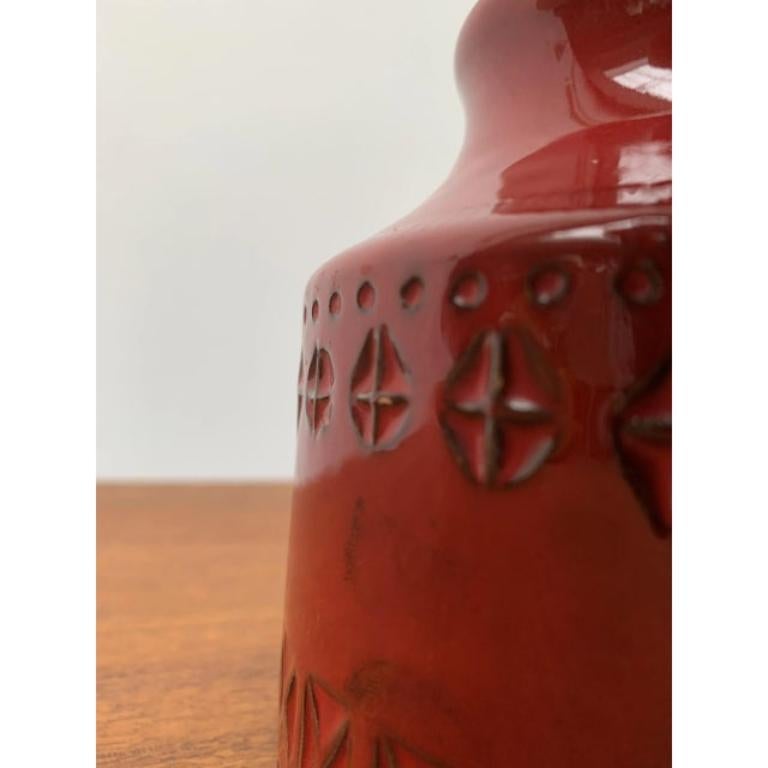 Vaso in ceramica rossa di Rimini del 1960 di Aldo Londi per Bitossi, metà secolo. in vendita 5