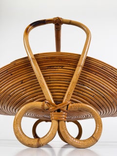 Mid Century Italian Riviera Magazine Rack Attributed to Vivai del Sud