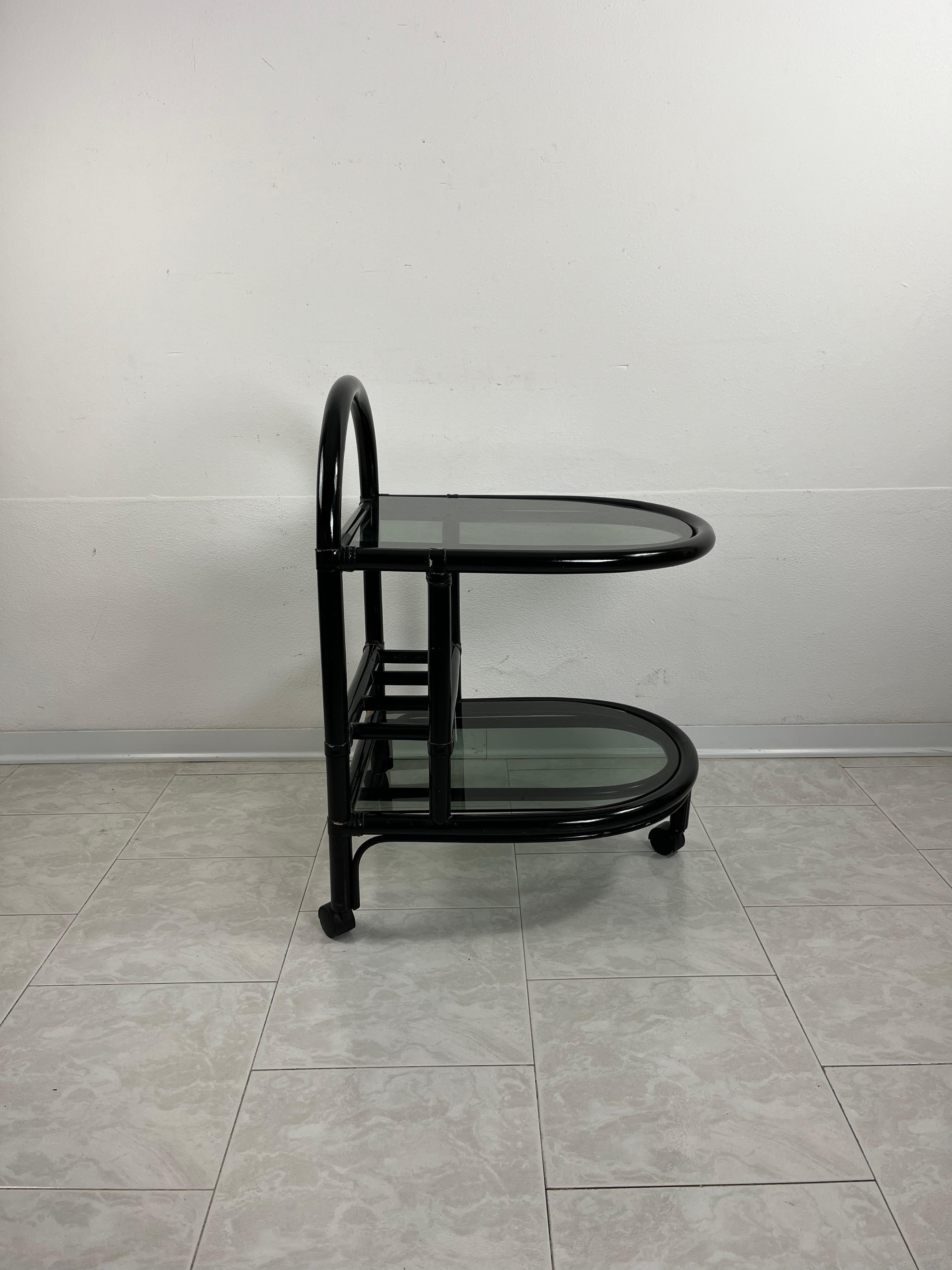 Italiano Carrello da bar in bambù 