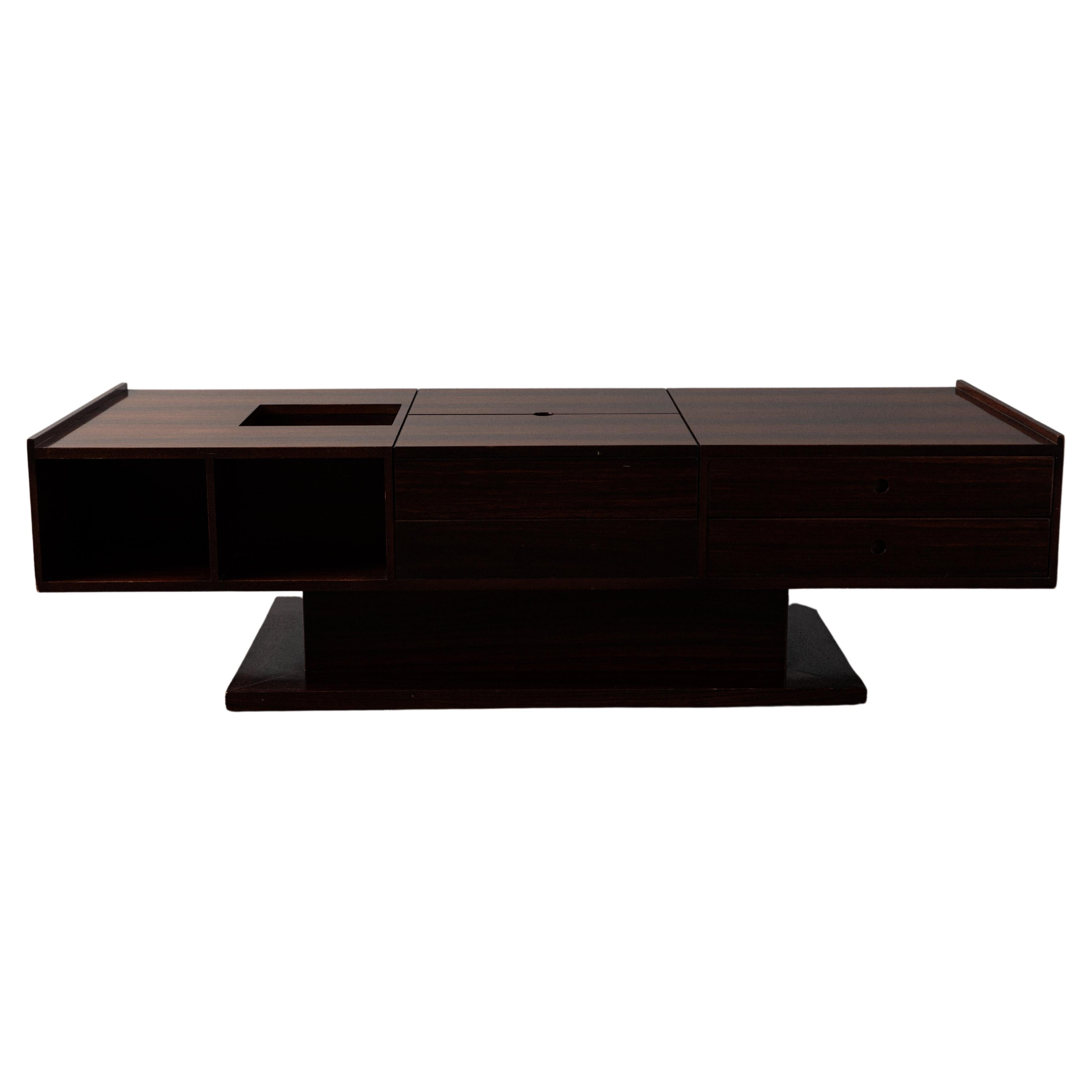 Mid Century Italian Rosewood Coffee Table