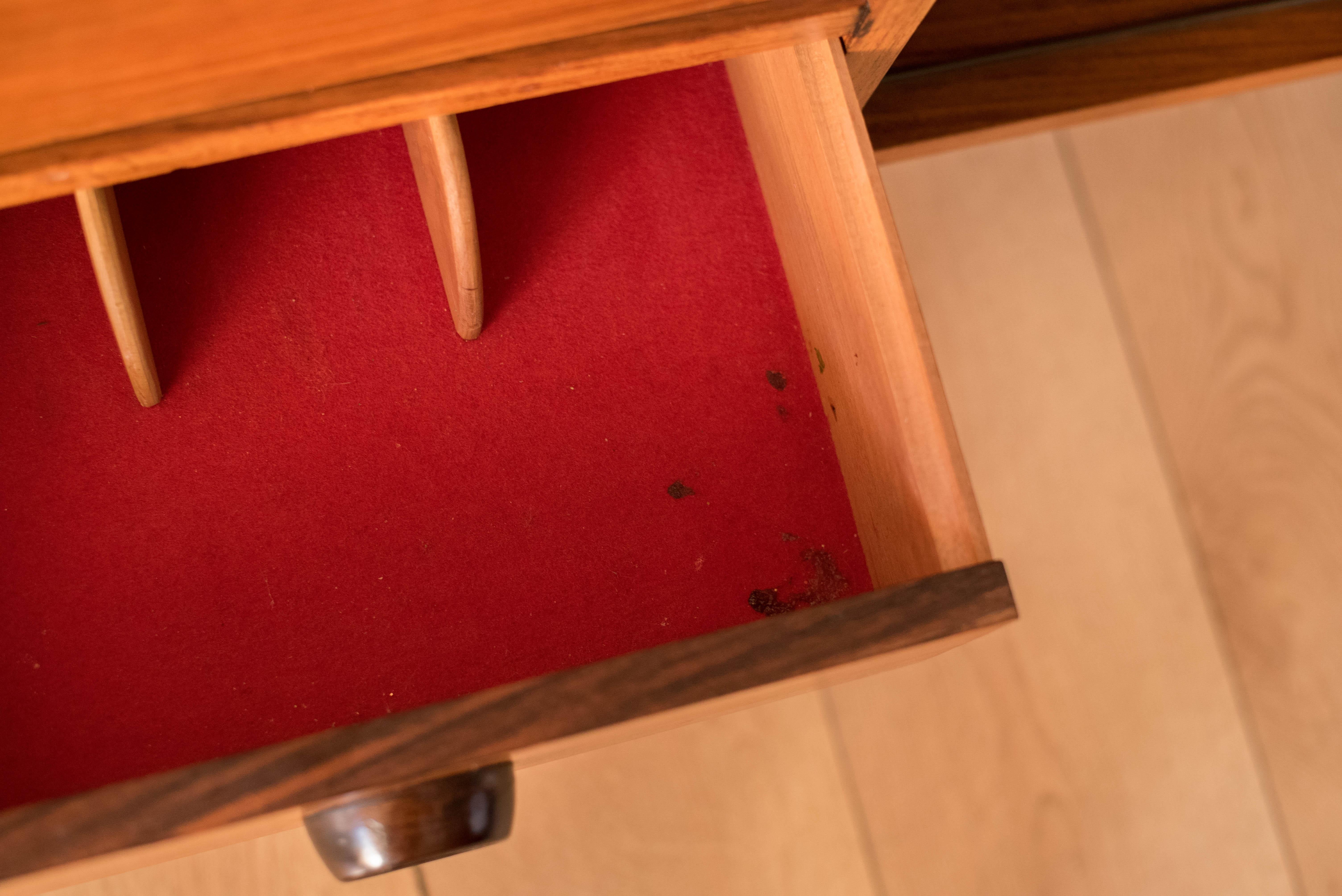 Mid Century Rosewood Dry Bar Sideboard Credenza 9