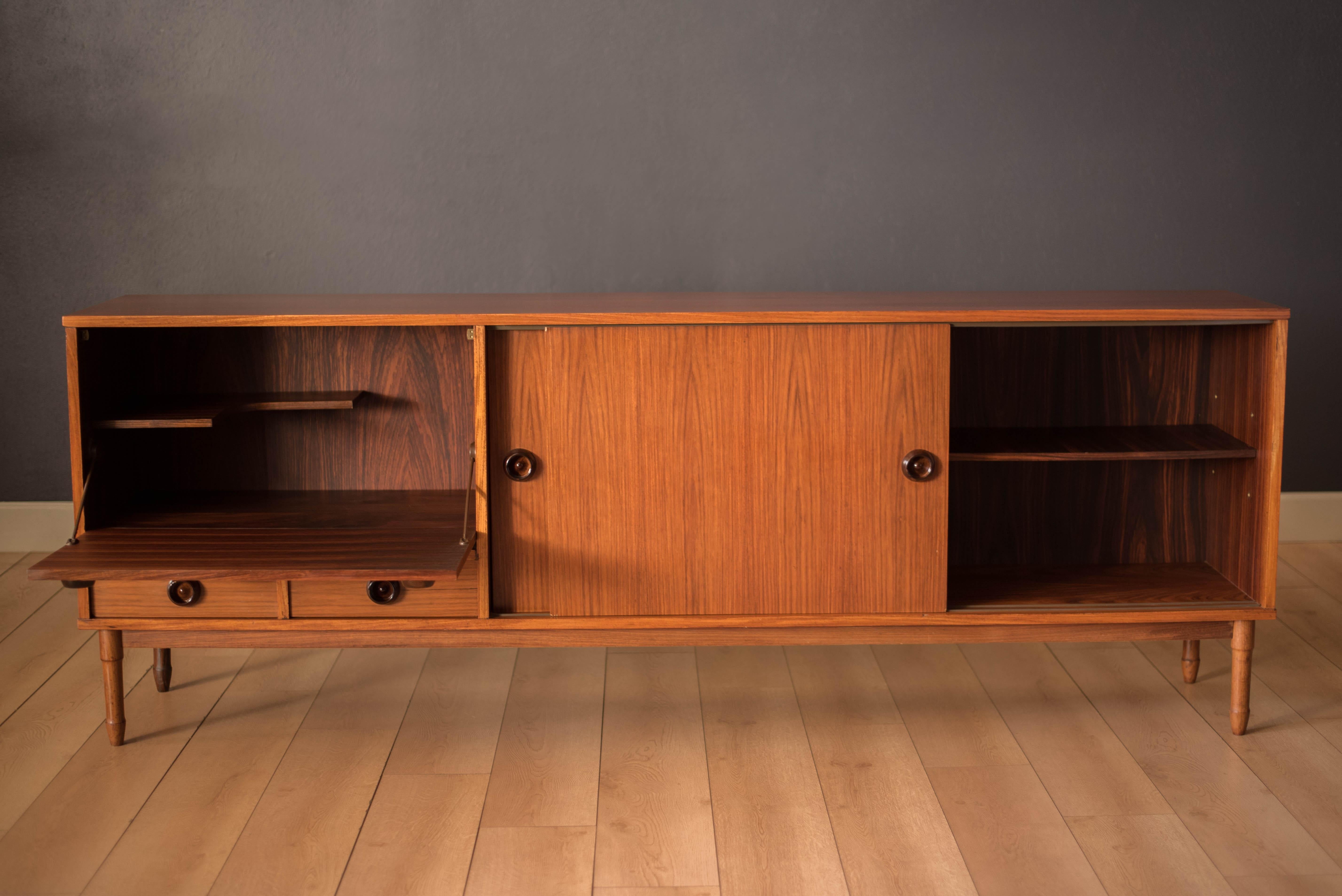 Mid-Century Modern Mid Century Rosewood Dry Bar Sideboard Credenza