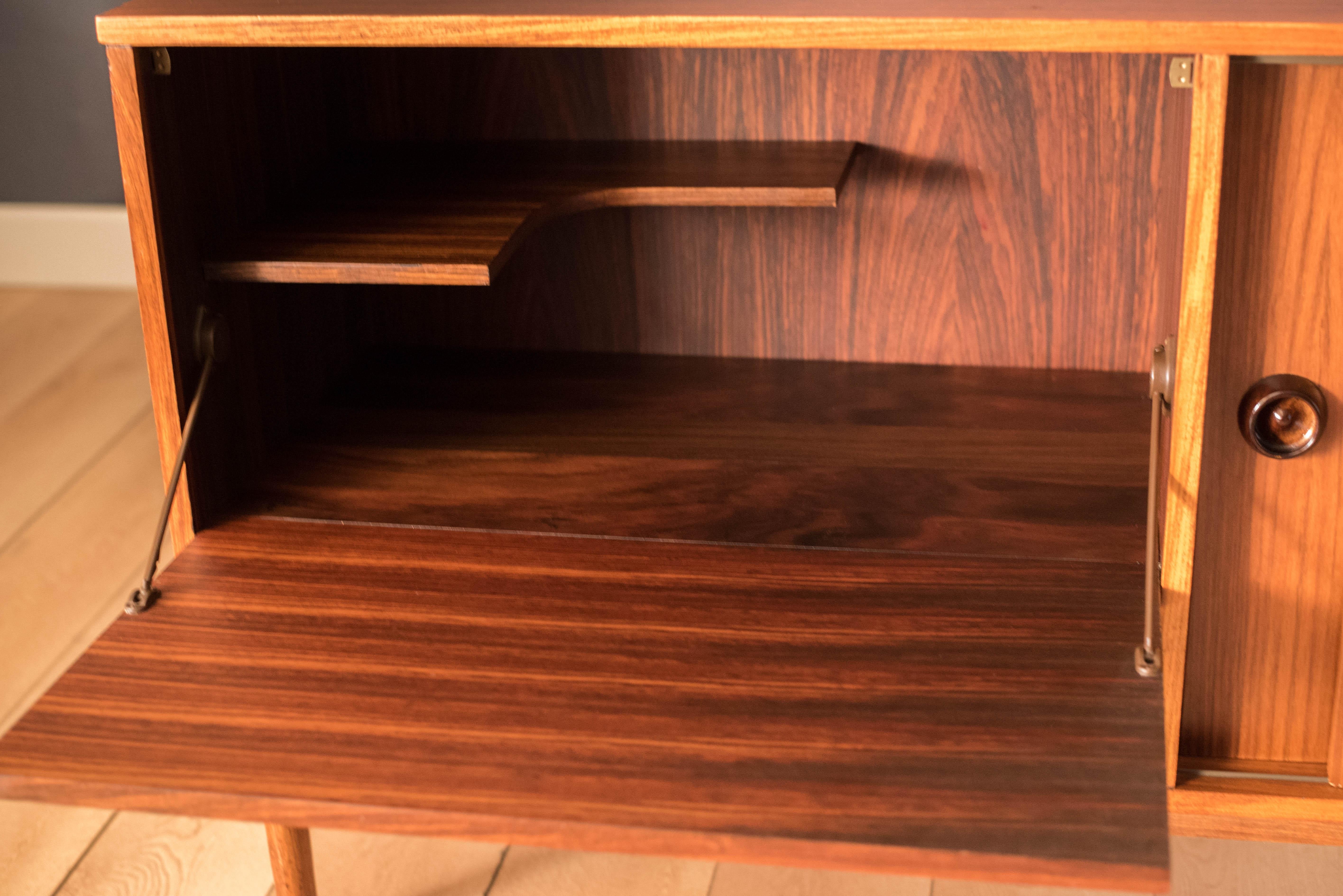 Mid Century Rosewood Dry Bar Sideboard Credenza 2