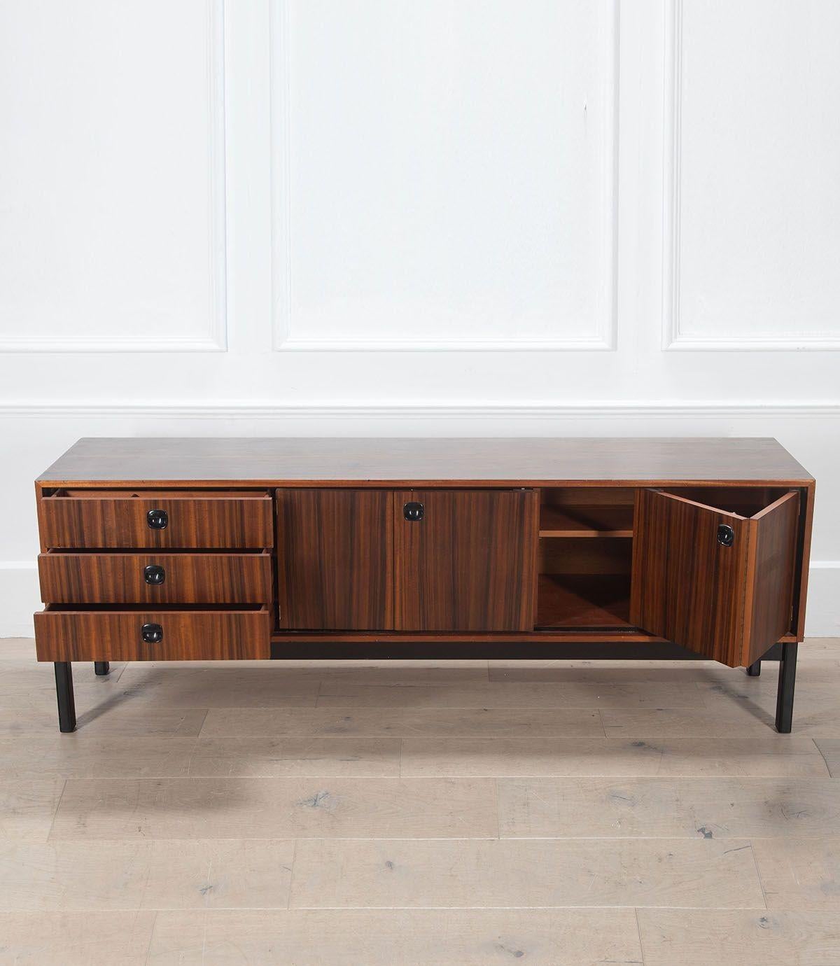 Mid-Century Modern Mid-Century Italian Rosewood Sideboard For Sale