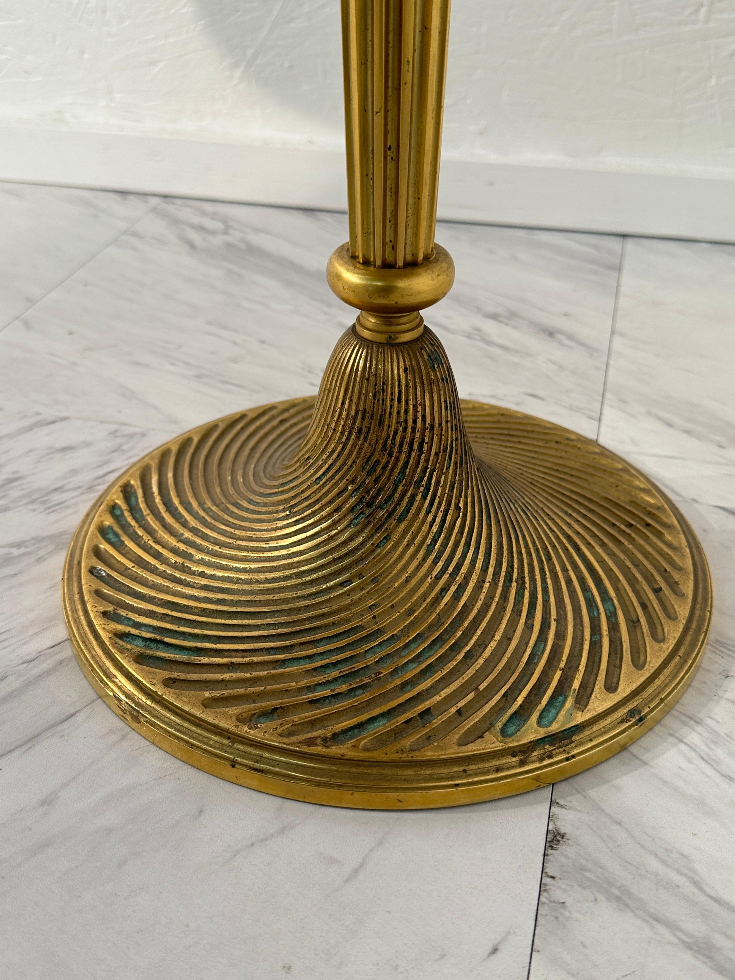 Mid Century Italian Round Brass Side Table 1960s For Sale 1