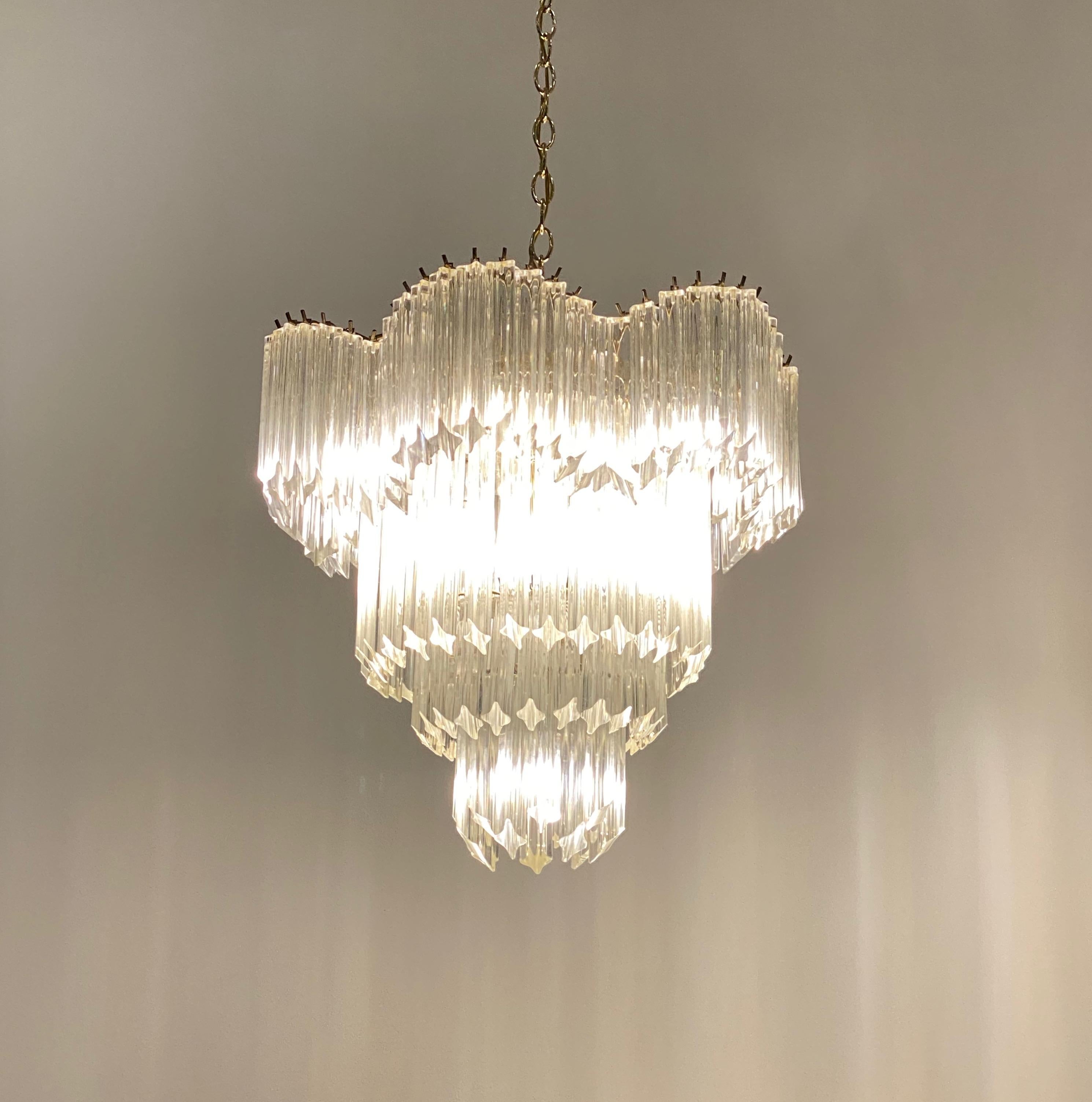 Midcentury Tiered Italian Chandelier For Sale 4