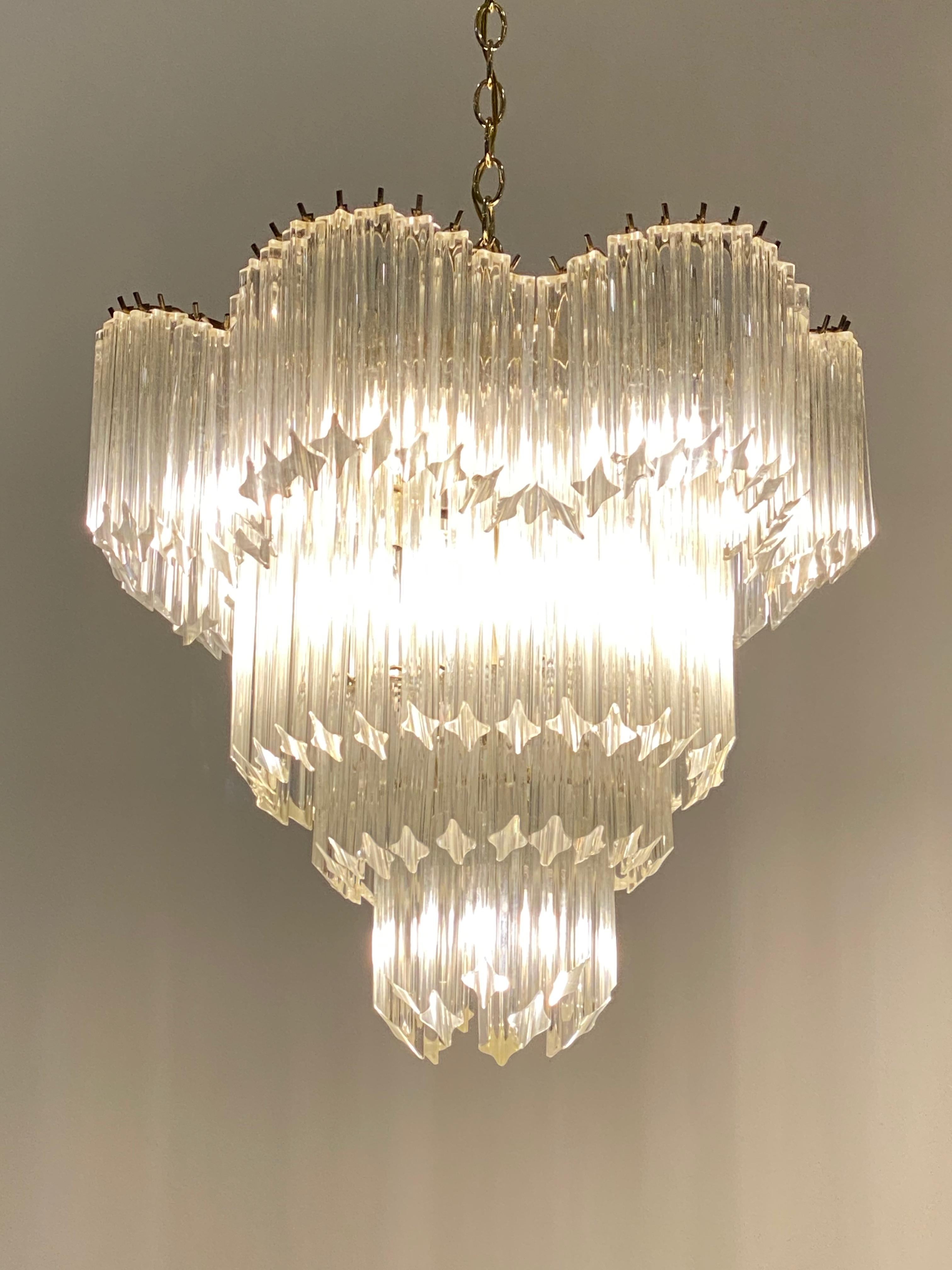 Midcentury Tiered Italian Chandelier For Sale 3