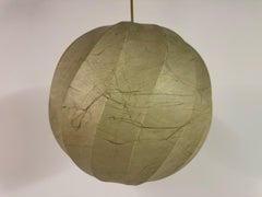 Mid-Century Italian Round Cocoon Pendant Lamp