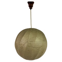 Mid-Century Italian Round Cocoon Pendant Lamp