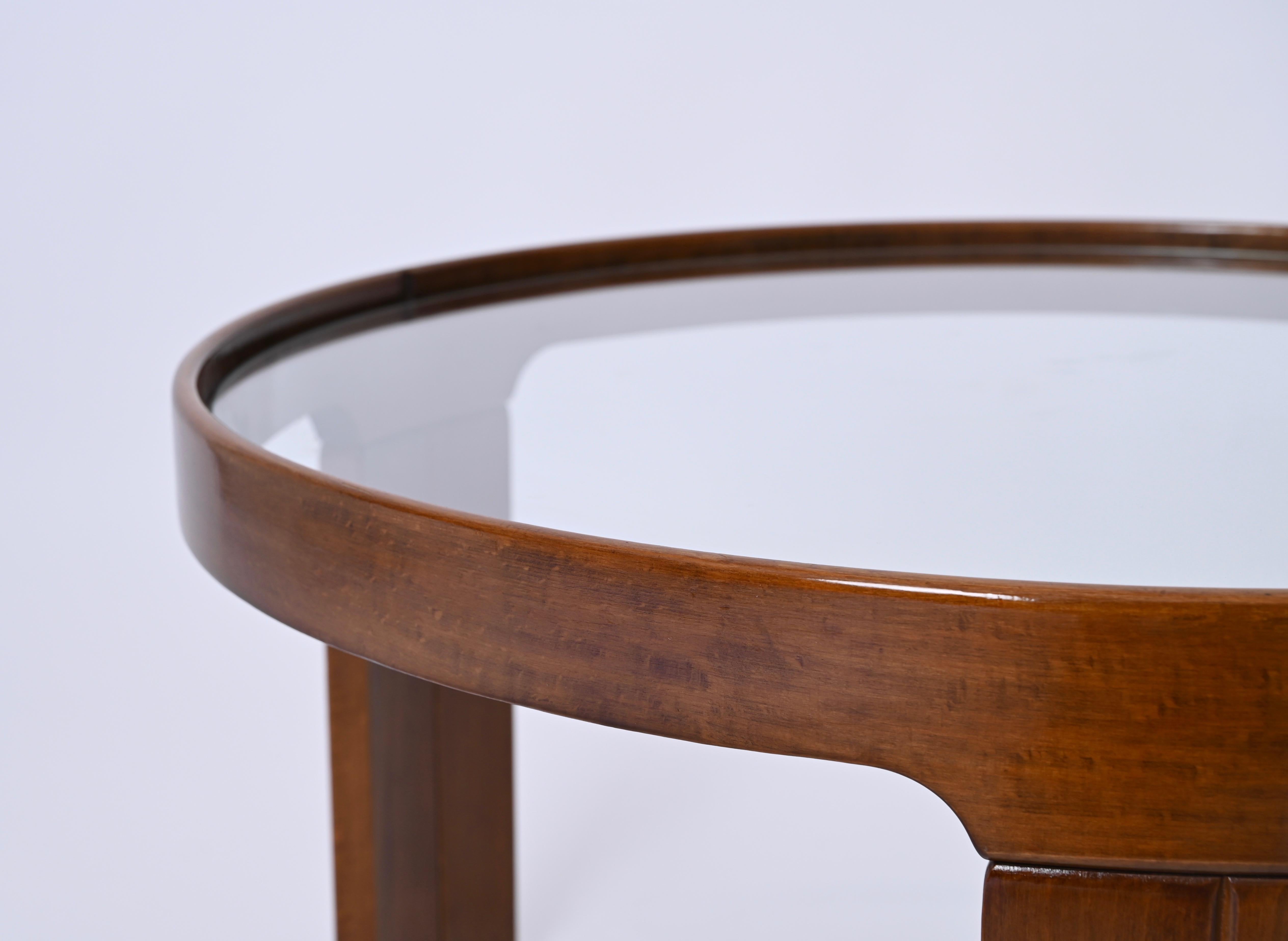 Mid-Century Italian Round Coffee or Side Table by Molteni, Italy 1960s 6