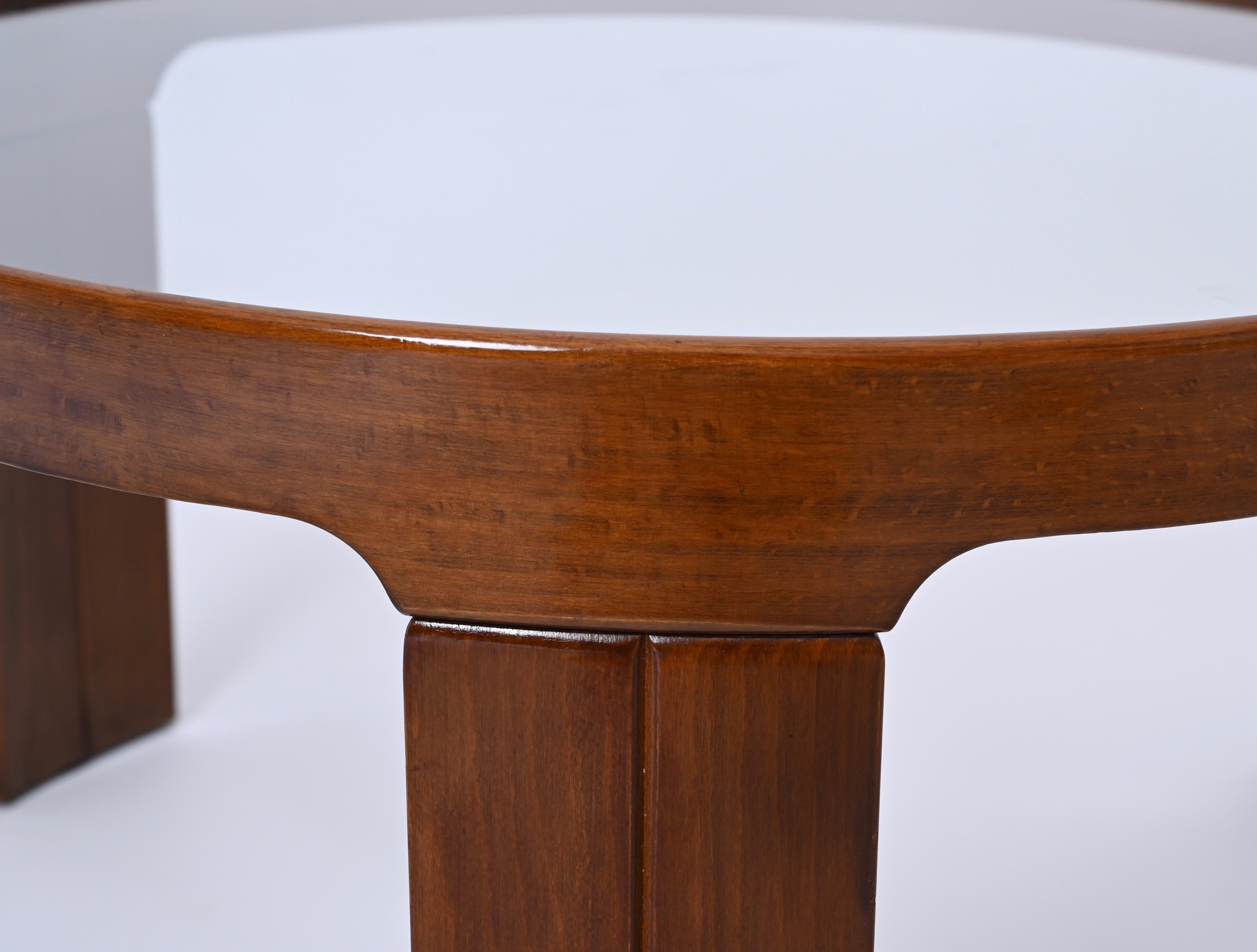 Mid-Century Italian Round Coffee or Side Table by Molteni, Italy 1960s 1