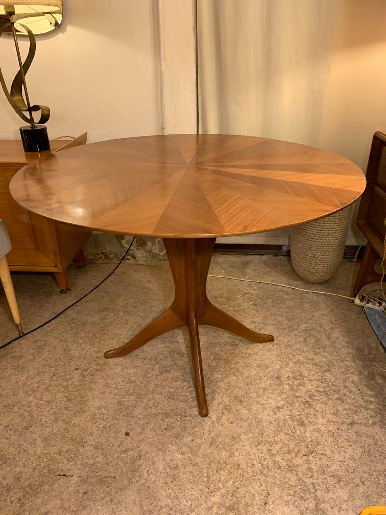 Midcentury Italian Round Dining or Center Table In Good Condition In Firenze, Toscana