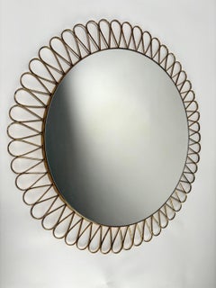 Mid-Century Italian Round Mirror, "Girasole" Model, 1950s
