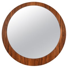 Miroir rond italien du milieu du siècle en teck par Stilcasa Creazioni, années 1960