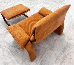 Fauteuils de salon et poufs Saporiti italiens du milieu du siècle dernier par Giovanni Offredi
