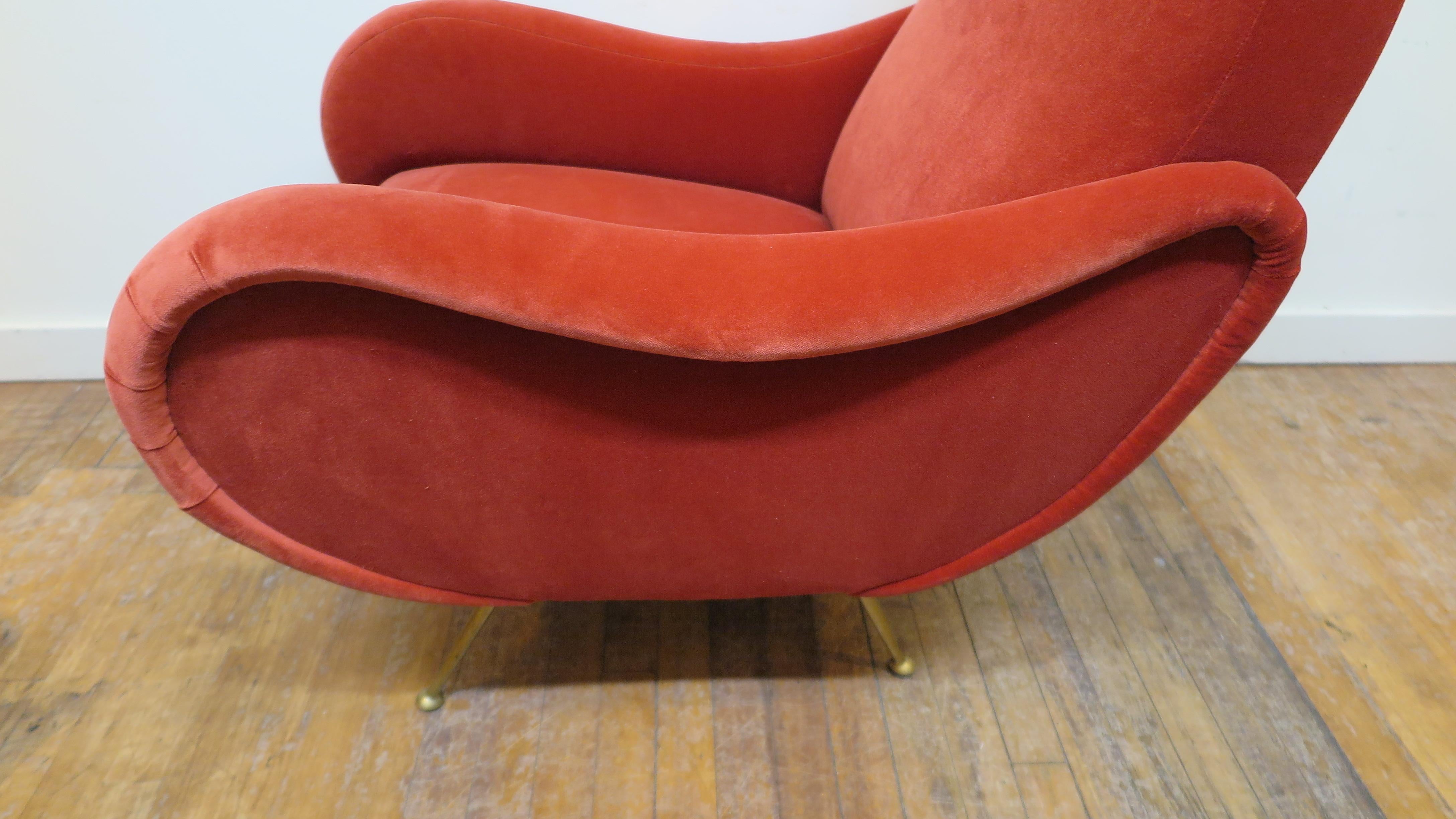 Midcentury Italian Sculpted Lounge Chairs For Sale 1