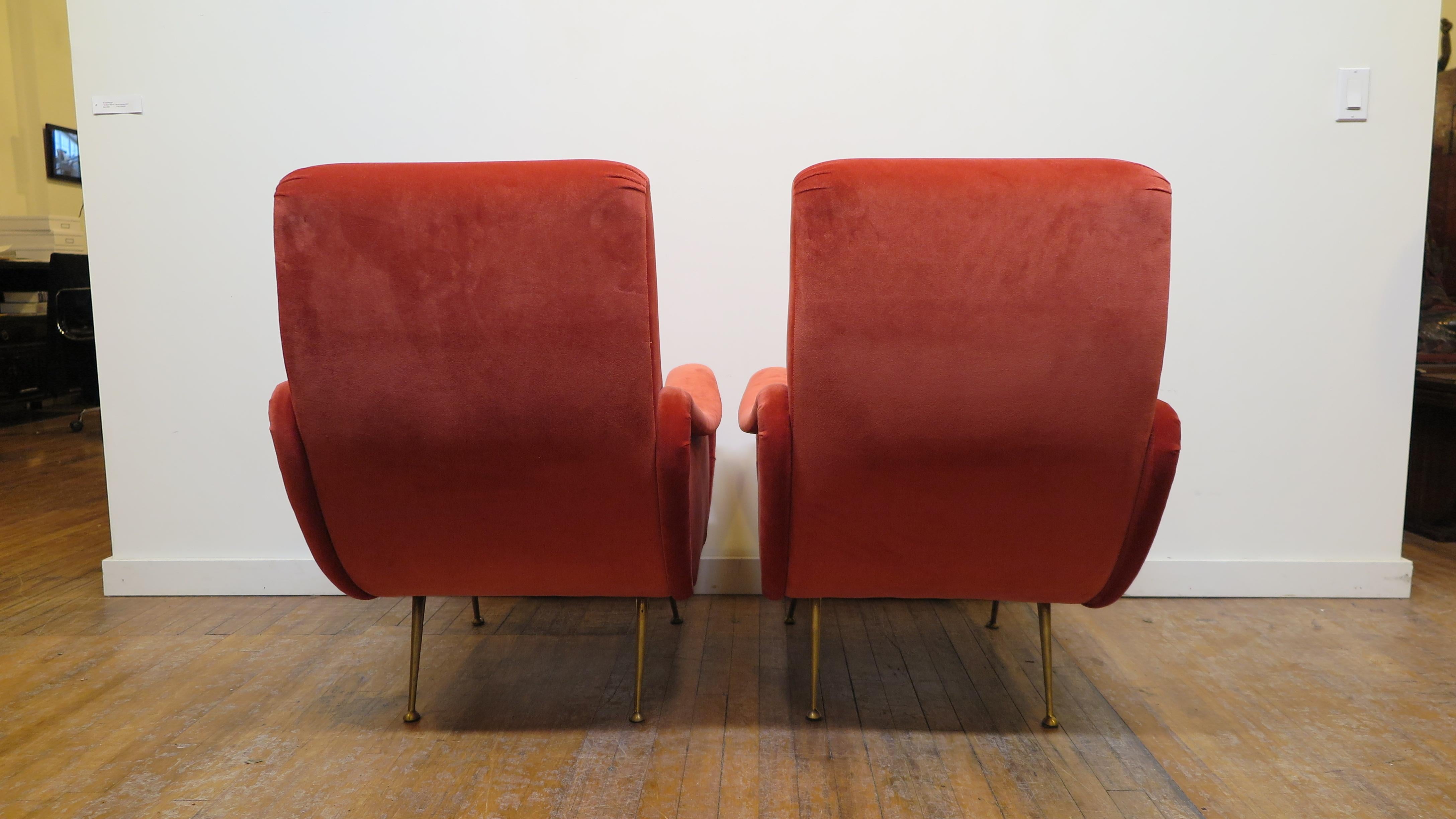 Midcentury Italian Sculpted Lounge Chairs For Sale 3