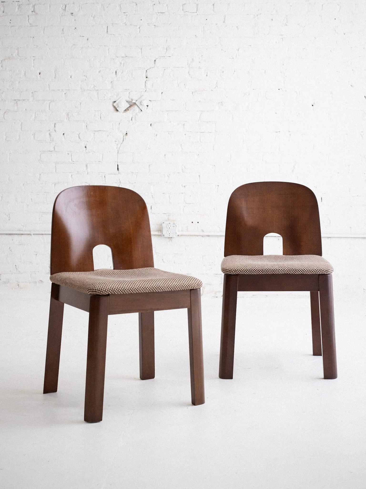 Mid Century Italian Sculpted Wood Dining Chairs - a set of 4 In Good Condition In Brooklyn, NY