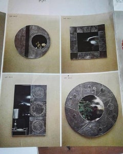 Mid-Century Italian Sculptural Steel Mirror by Bianca Garinei Firenze, 1970s