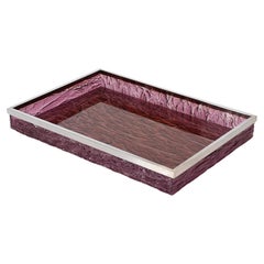 Mid-Century Italian Serving Tray in Purple Ice Effect Lucite, Dior 1970s
