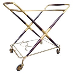 Mid-Century Italian Serving Trolley Designed by Cesare Lacca, Italy, 1950s